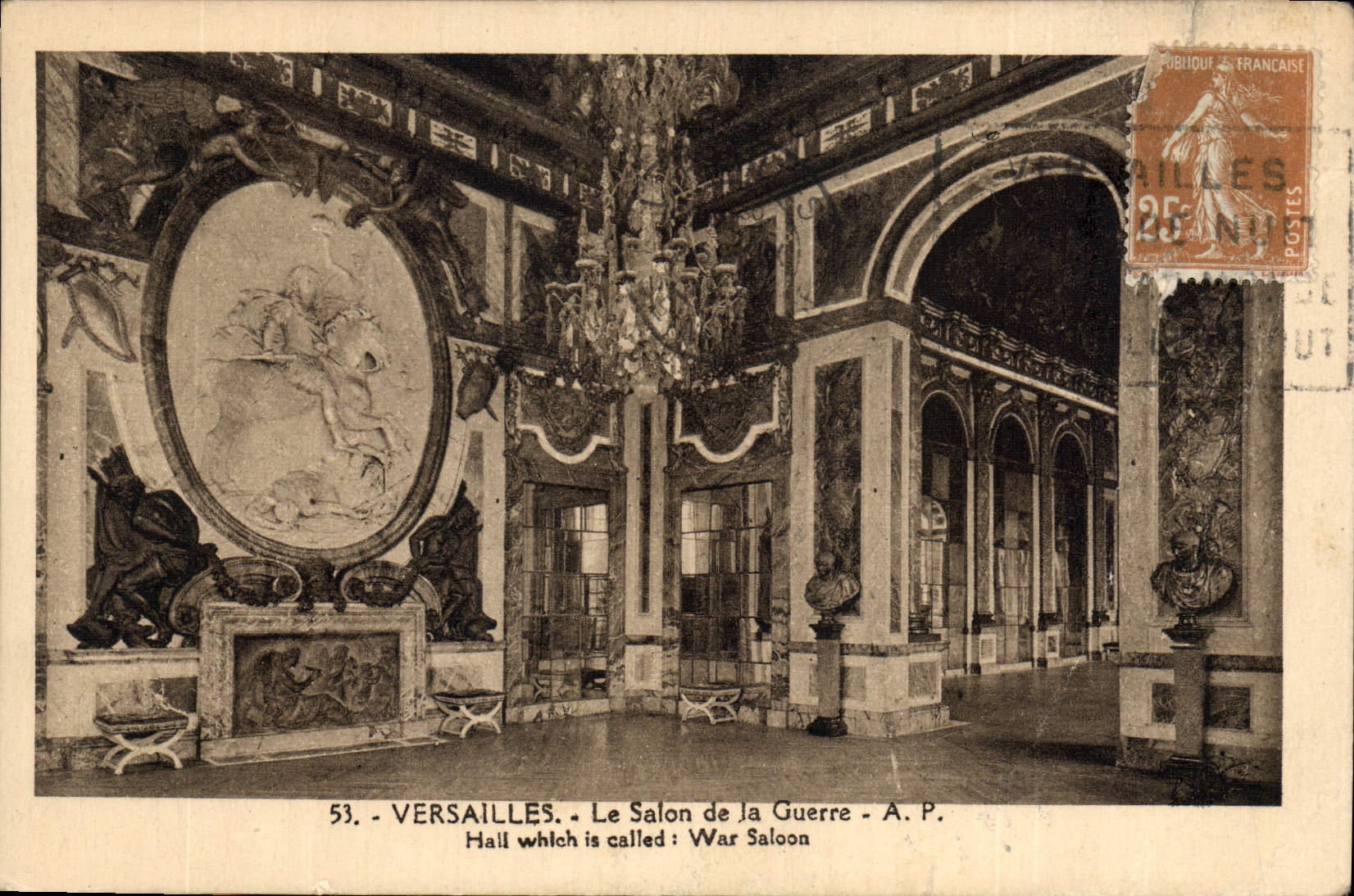 CPA Versailles Le Salon de la Guerre 