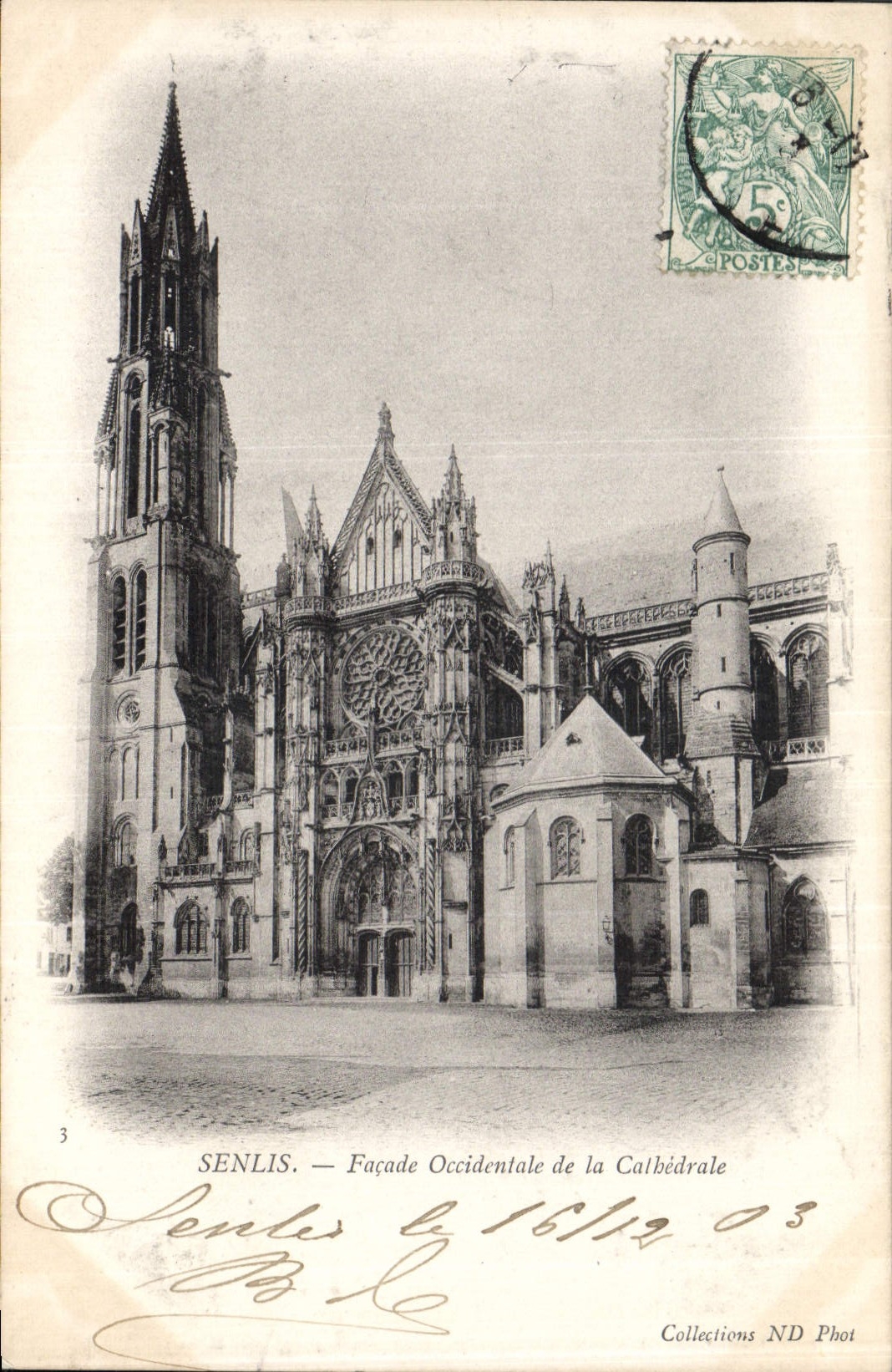 CPA Senlis Facade Occidentale de la Cathedrale