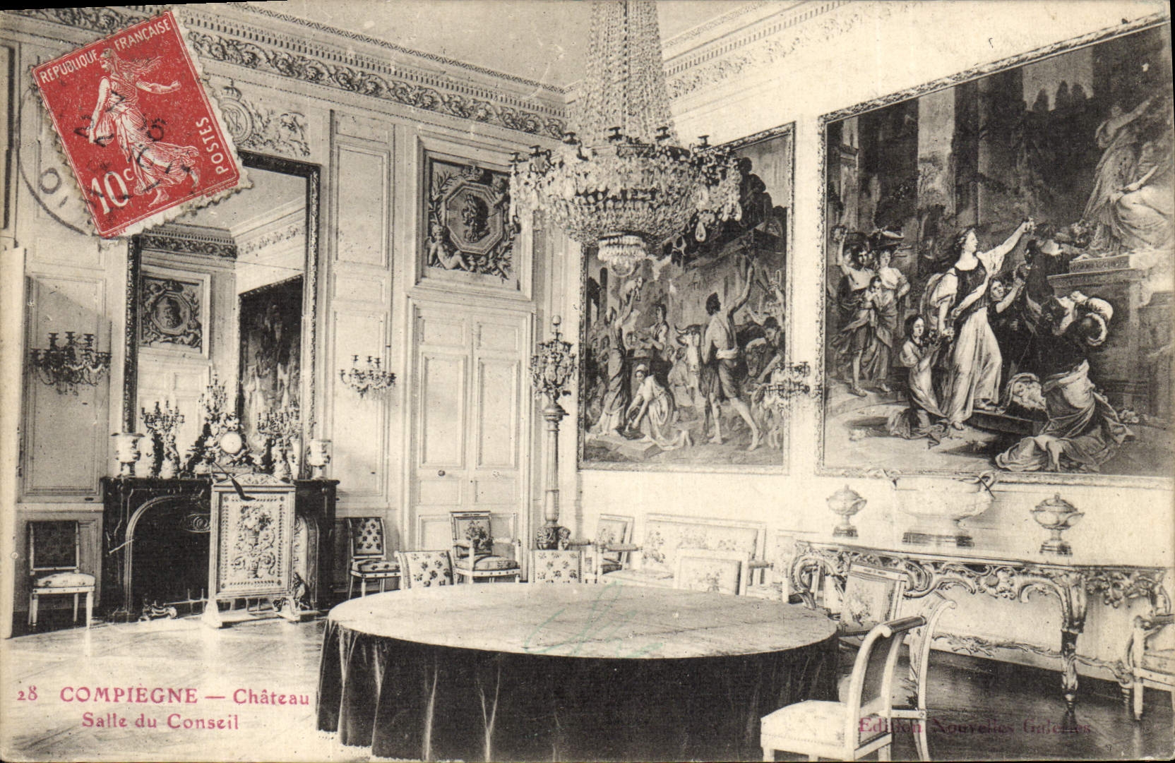 CPA Compiegne Chateau Salle du Conseil 