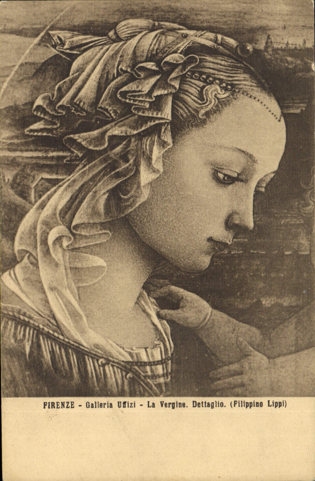 CPA Firenze Gallereia Unizi La Vergina Dettaglio 