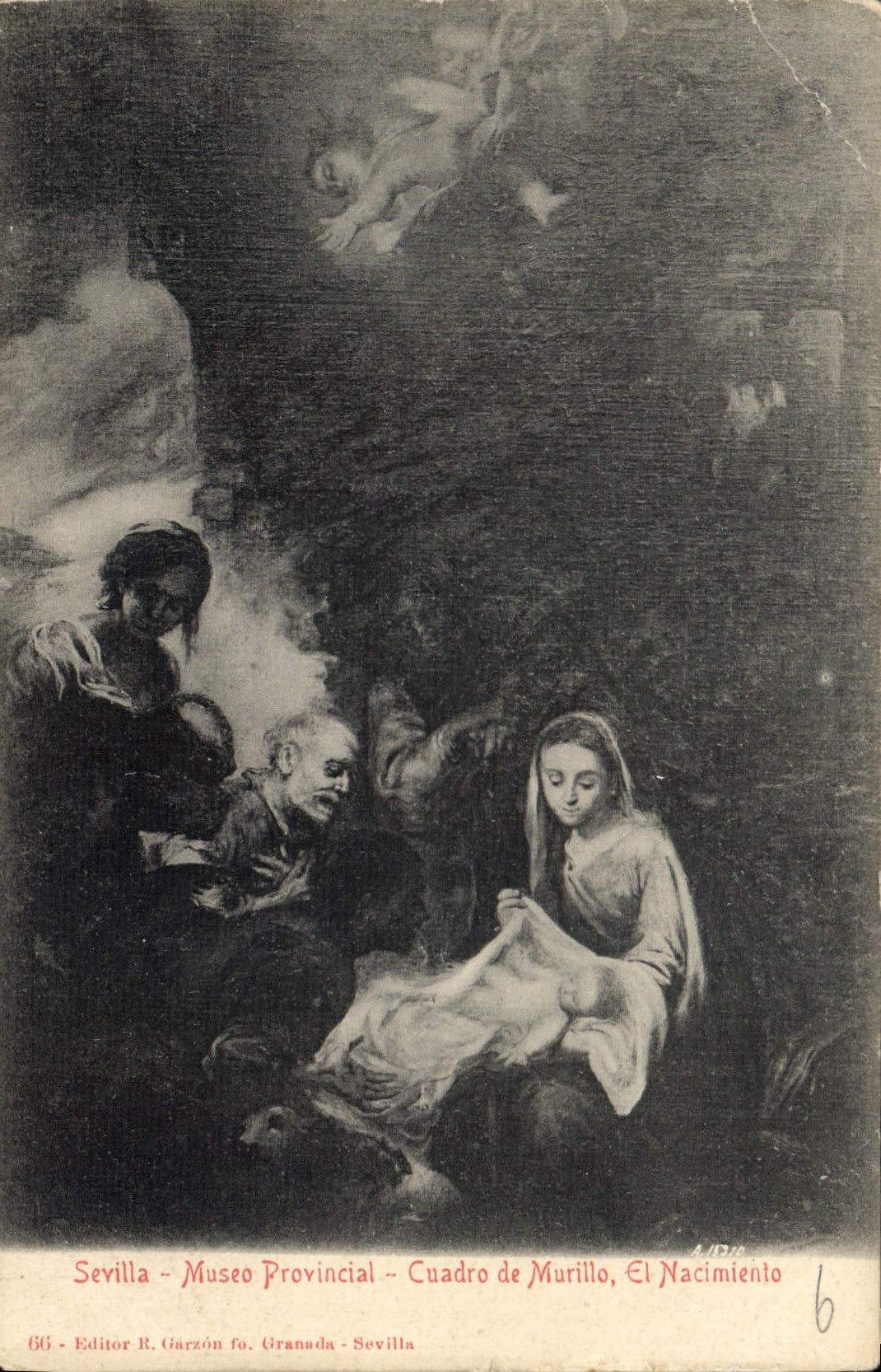 CPA Sevilla Museo Provincial Cuadre de Murillo El Nacimiento