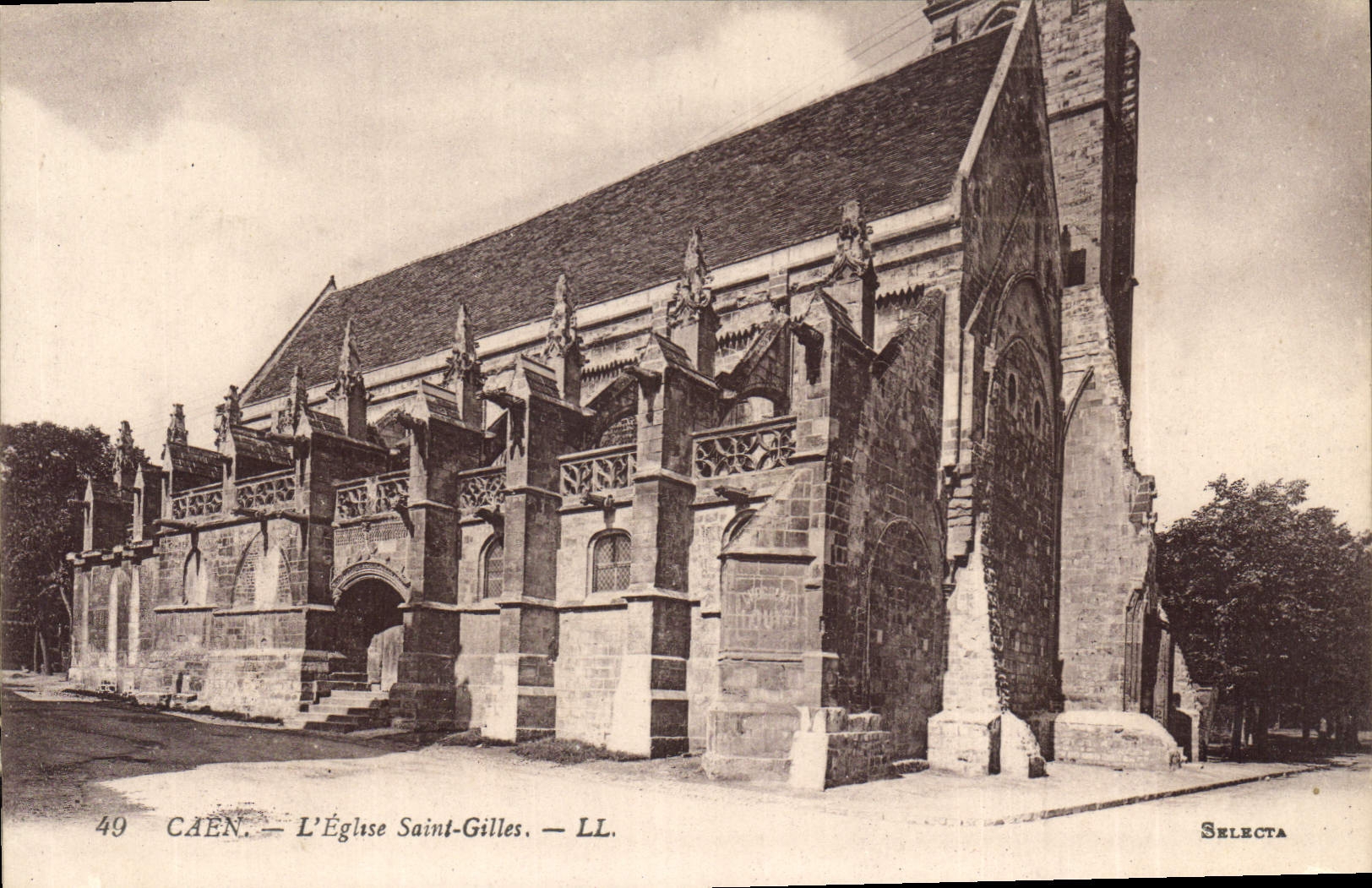 CPA Caen L'Eglise Saint Gilles 