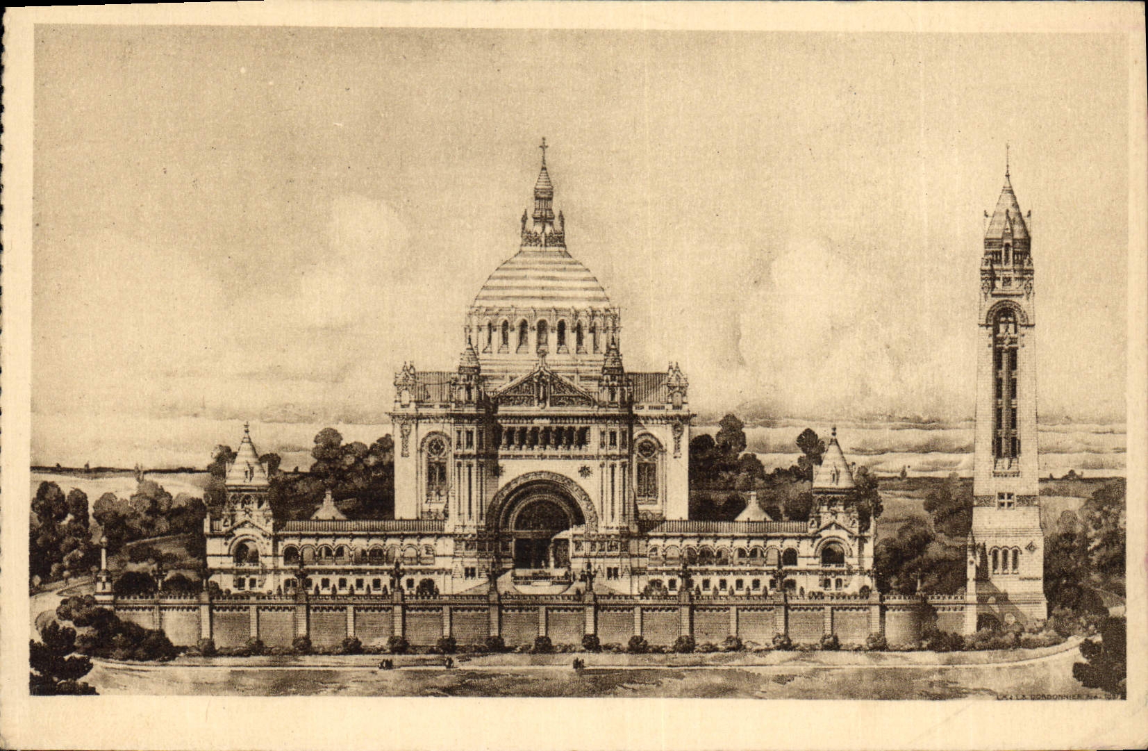 CPA La Basilique de Lisieux Vue generale du Projet 