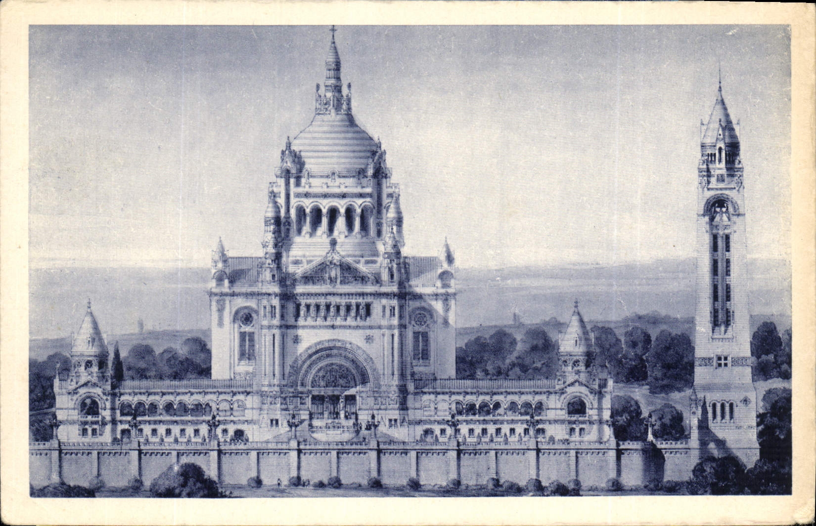 CPA La Basilique de Lisieux Vue Generale du Projet 