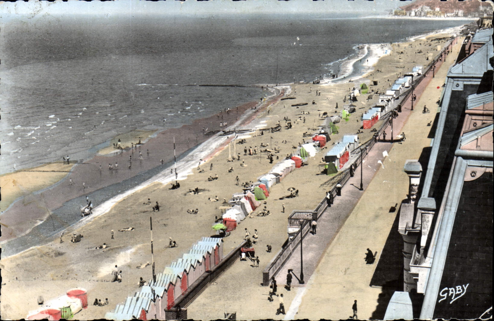 CPA Cabourg Calvados La Plage 