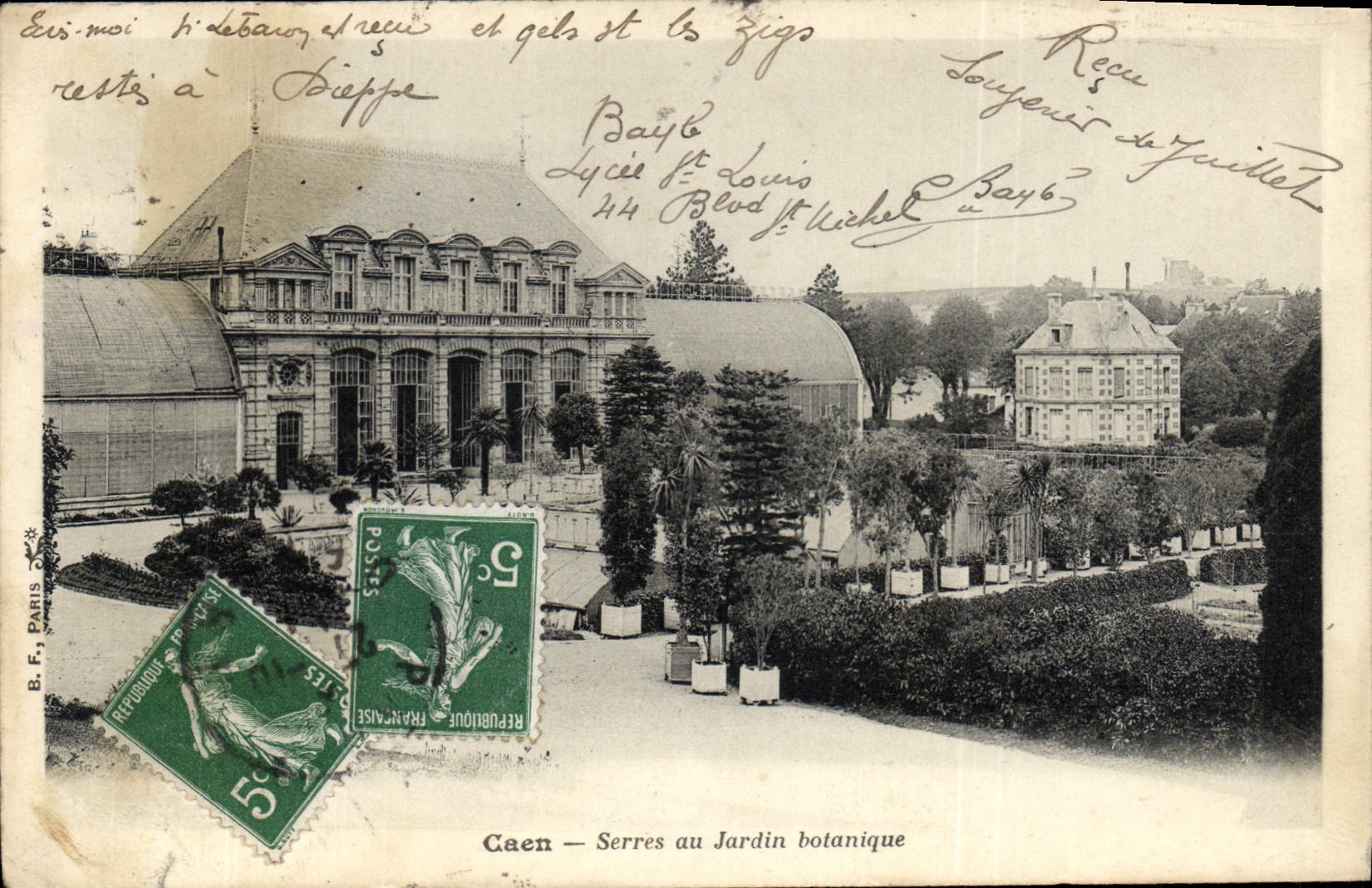 CPA Caen Serres au Jardin botanique 