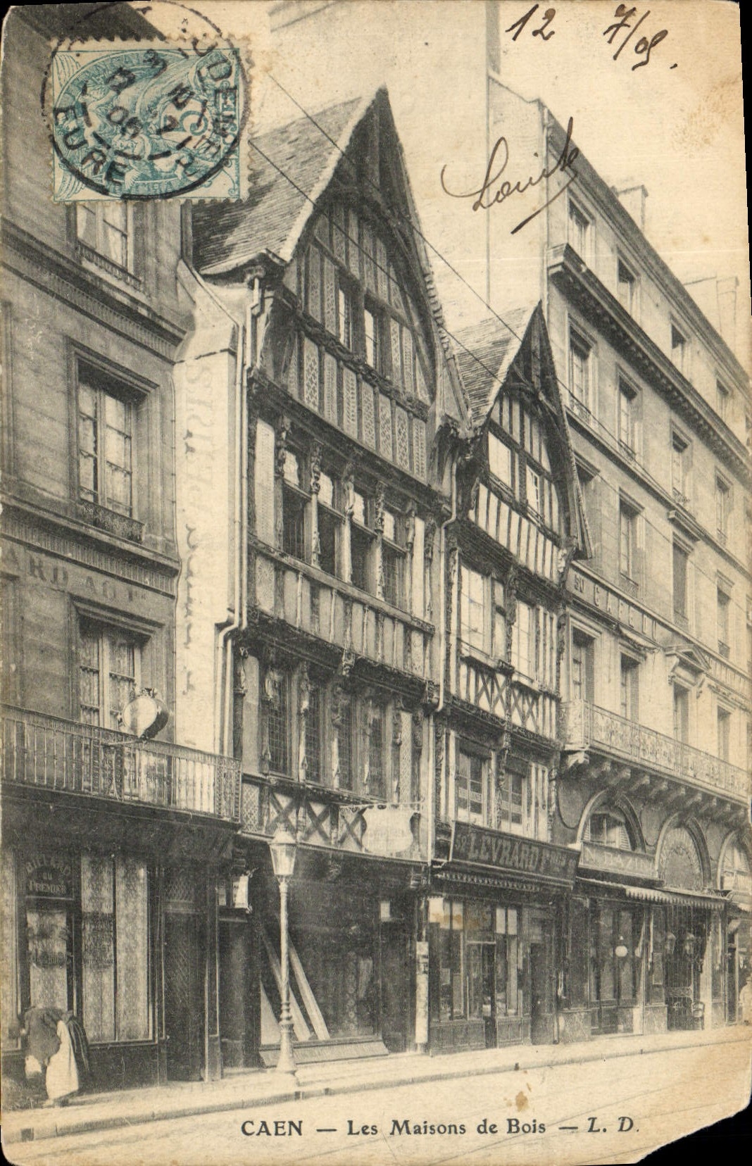 CPA Caen Les Maisond de Bois Levrard