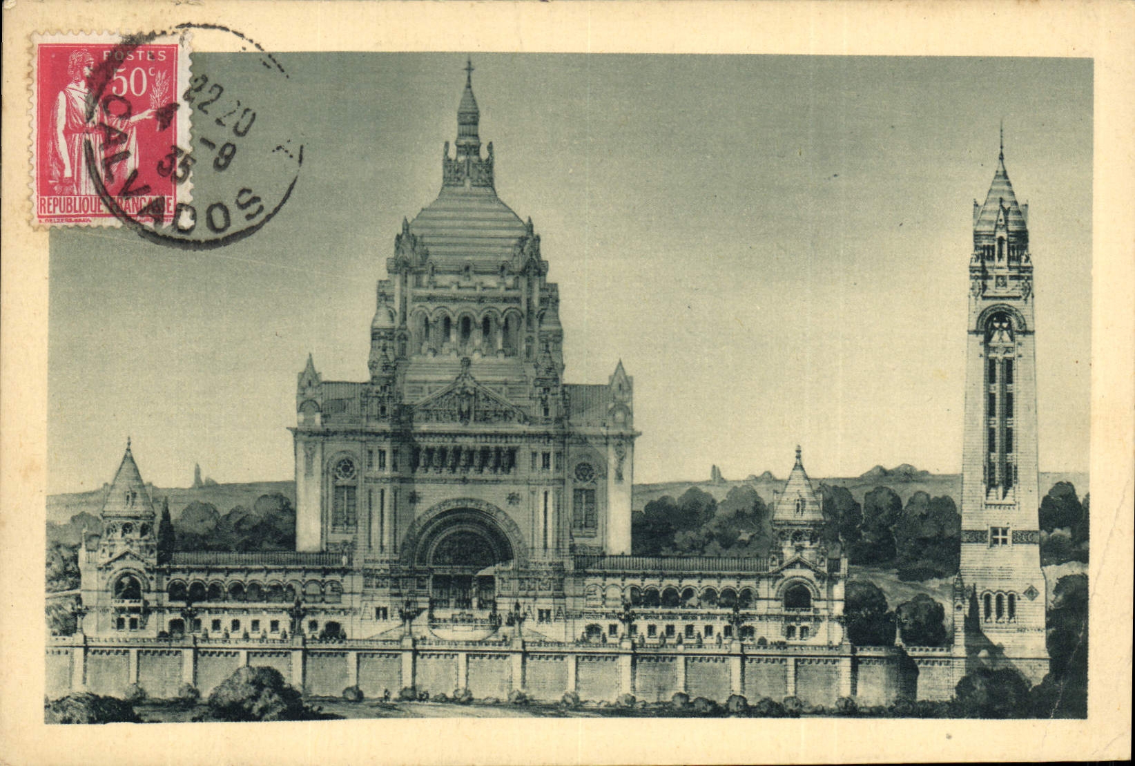 CPA La Basilique de Lisieux Vue Generale du Projet 