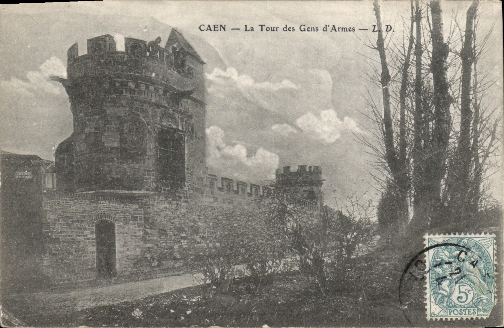 CPA Caen La Tour des Gens d'Armes 