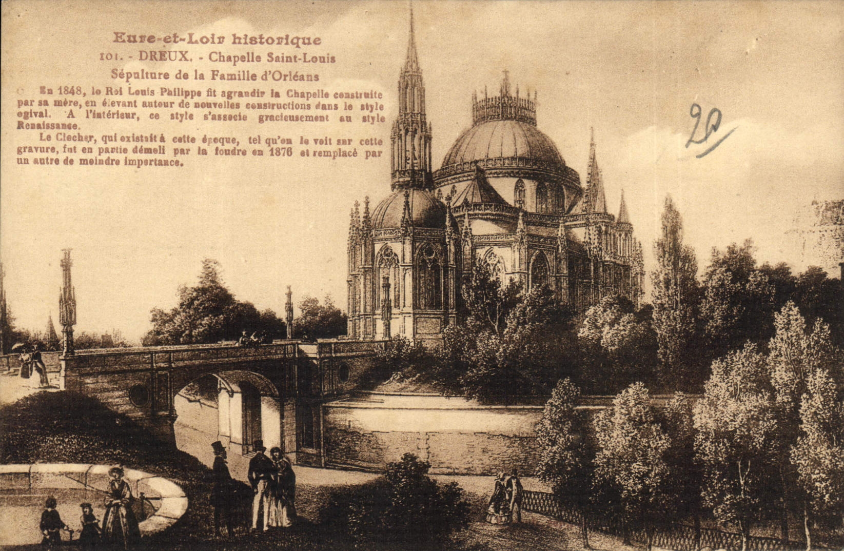 CPA Eure et Loir historique Dreux Chapelle Saint Louis Sepalture de la Famille d'Orleans 