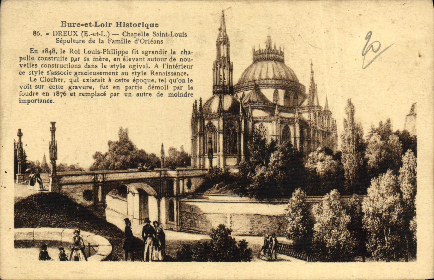 CPA Eure et Loir historique Dreux Chapelle Saint Louis Sepalture de la Famille d'Orleans 