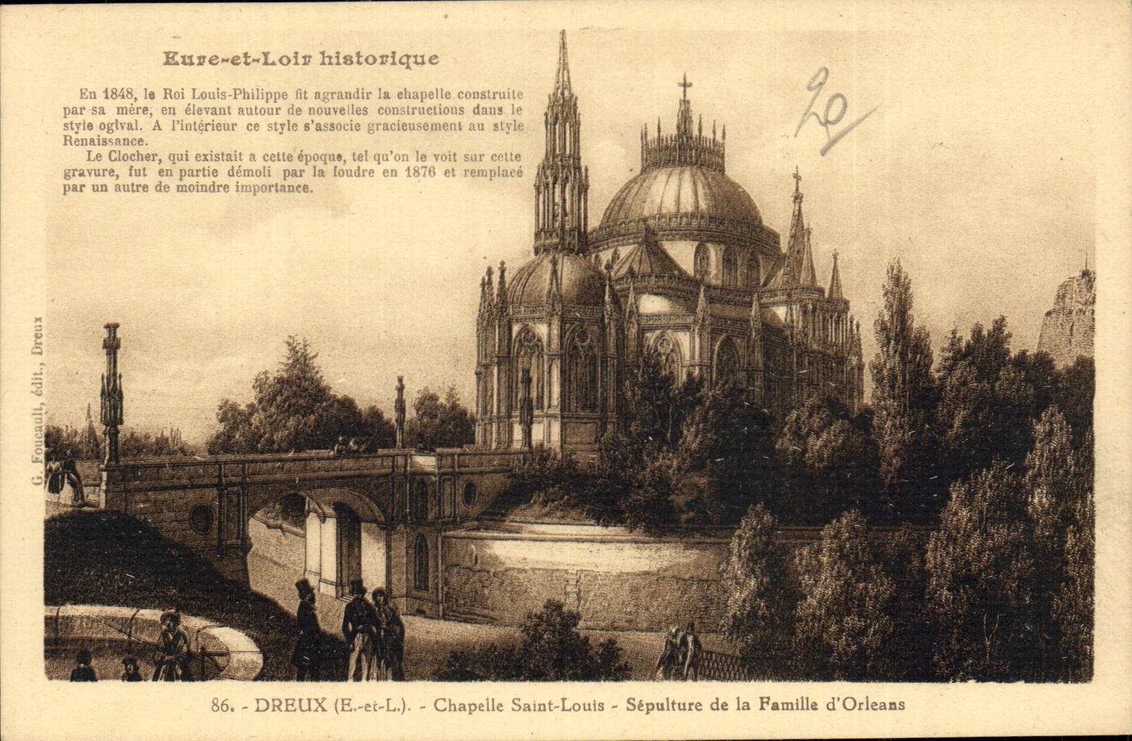 CPA Dreux E et L Chapelle Saint Louis Sepulture de la Famille d'Orleans 