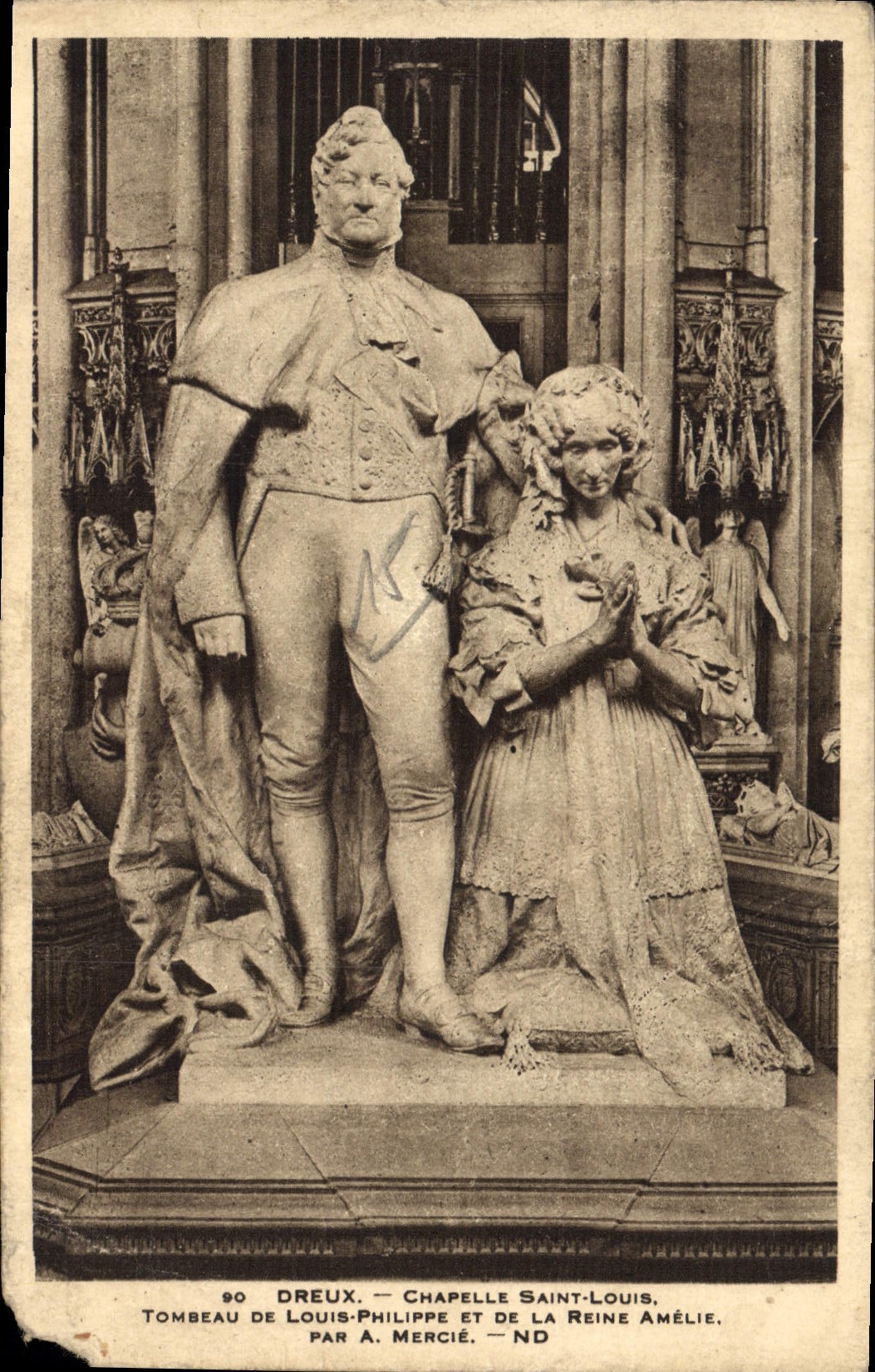 CPA Dreux Chapelle Saint Louis Tombeau de Louis Philippe et de la Reine Amelie par A Mercie
