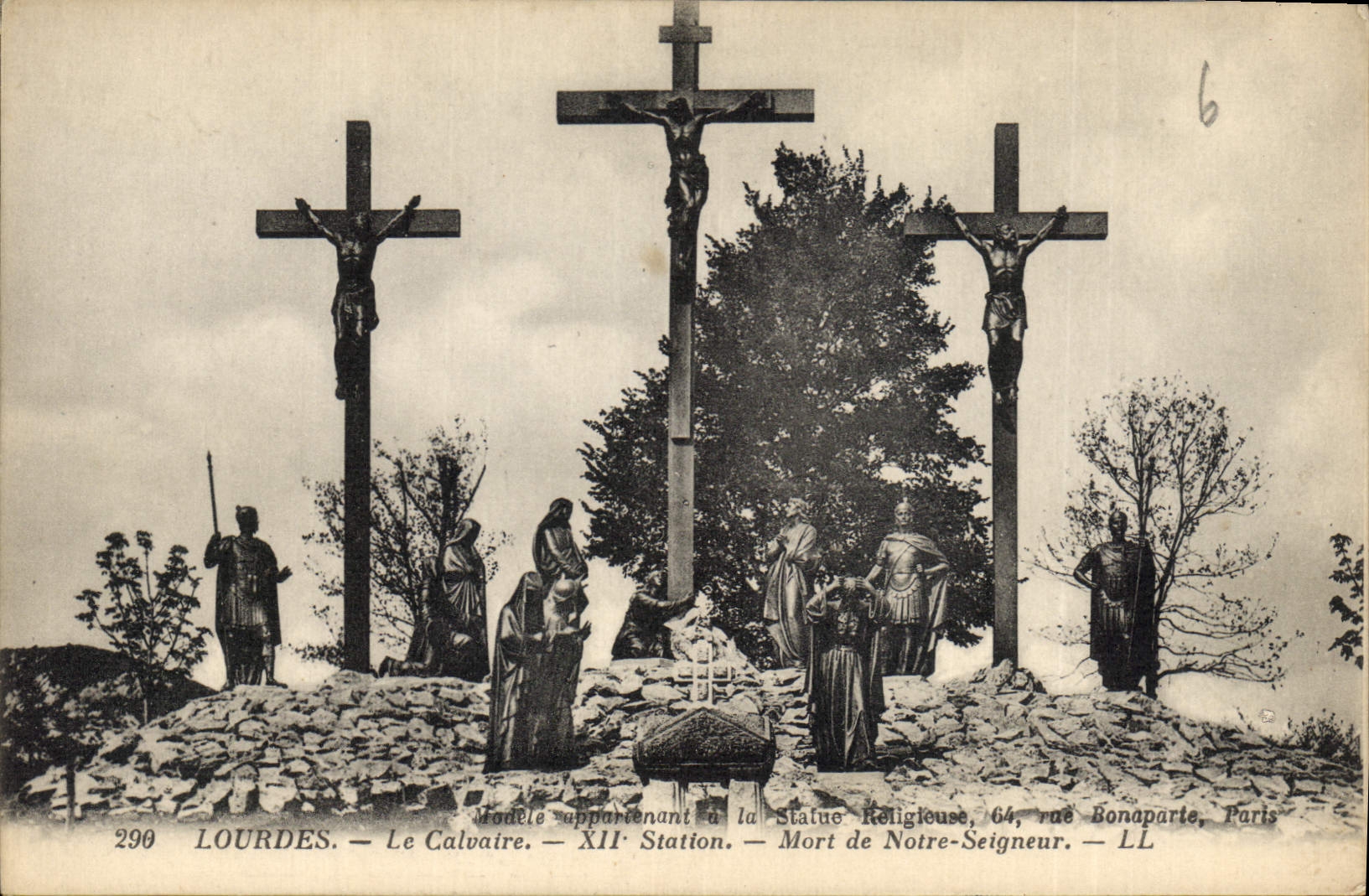 CPA Lourdes le Calvaire XII station Mort de Notre Seigneur 