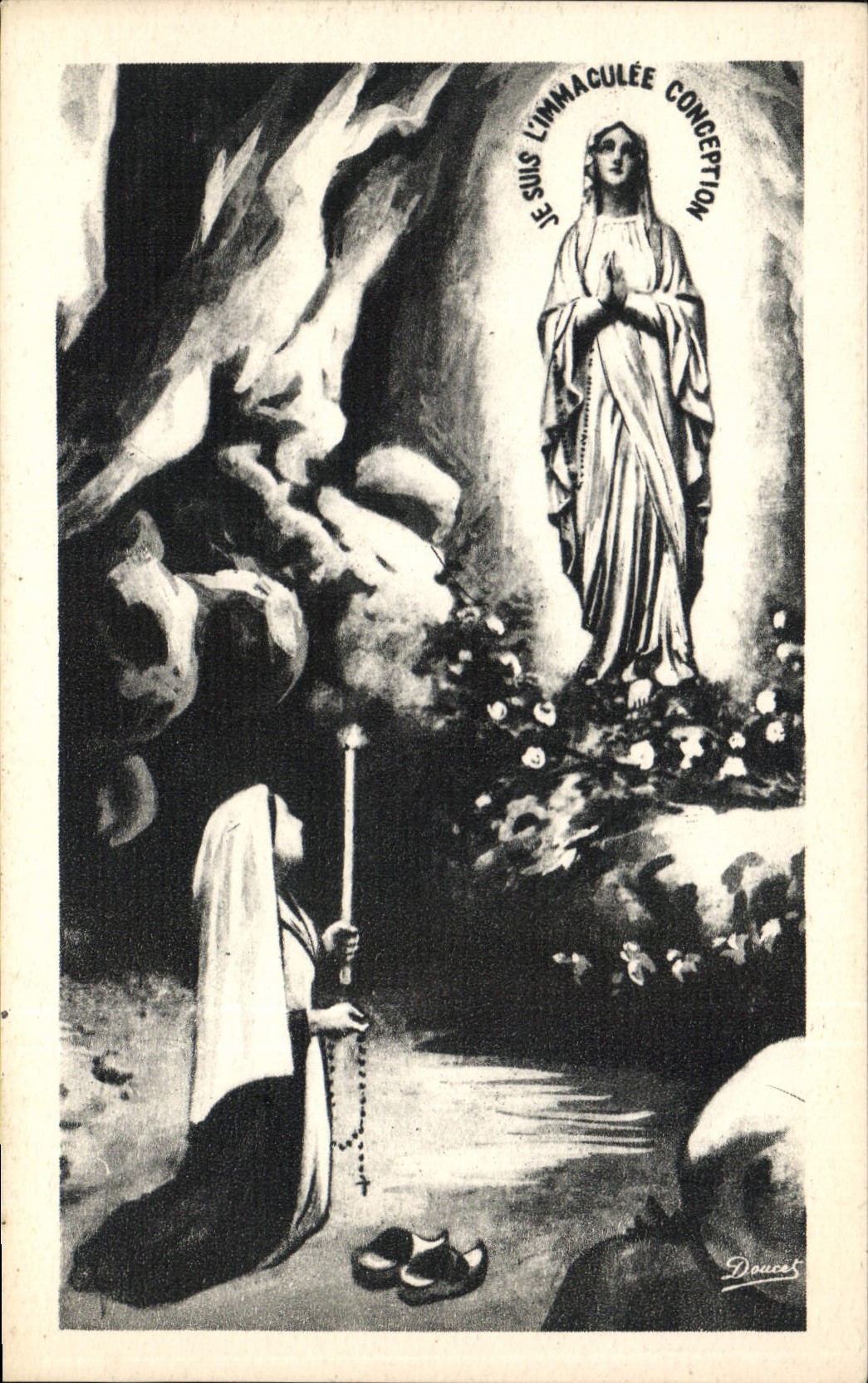 CPA Lourdes l'Apparition 