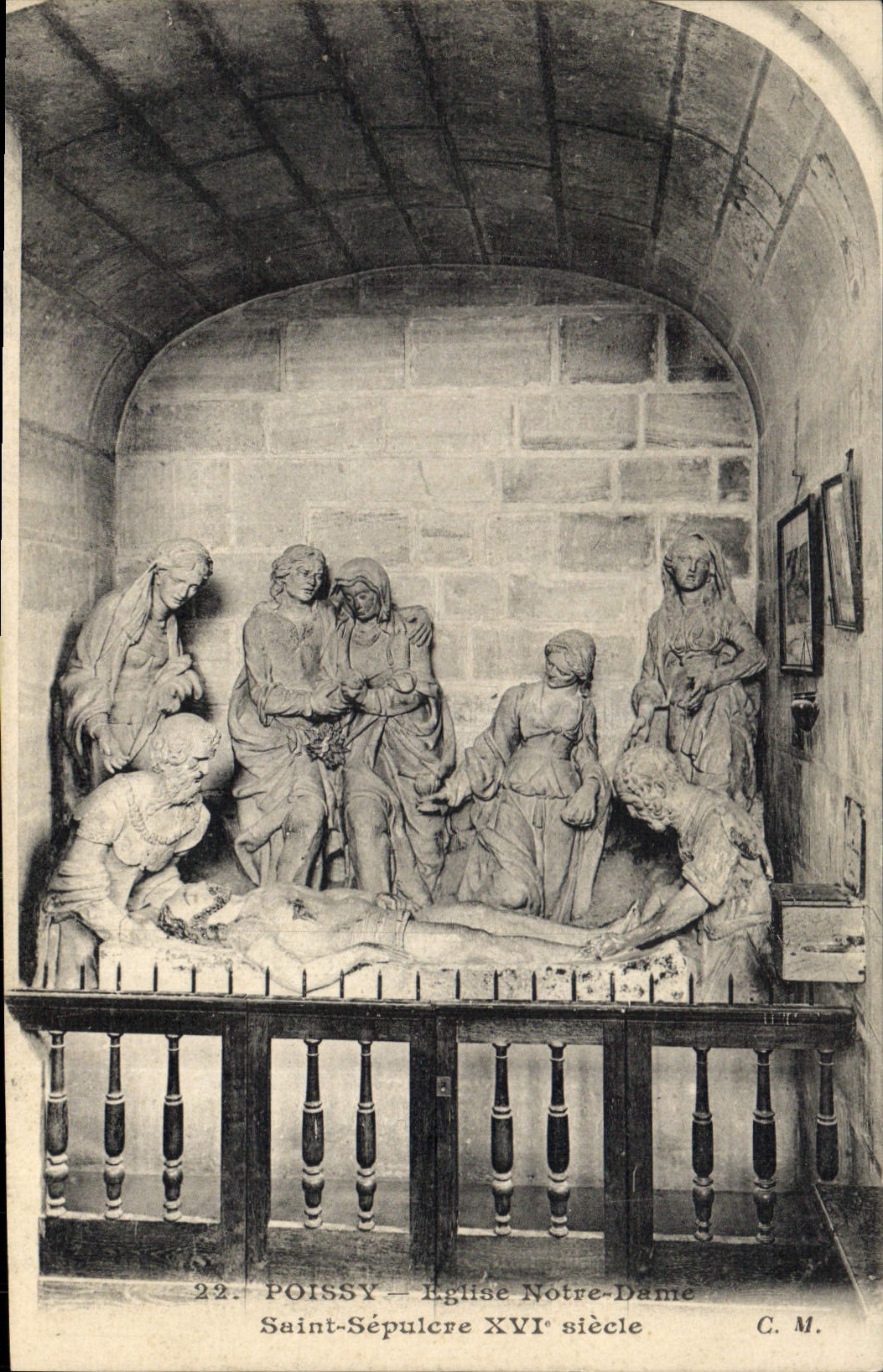 CPA Poissy Eglise Notre Dame Saint Sepulere XVI siecle