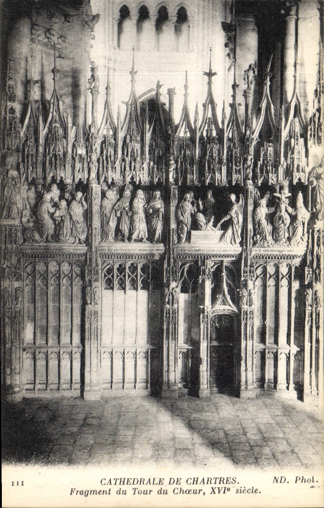 CPA Cathedrale de Chartres Fragment du Tour du Choeur XVI siecle 