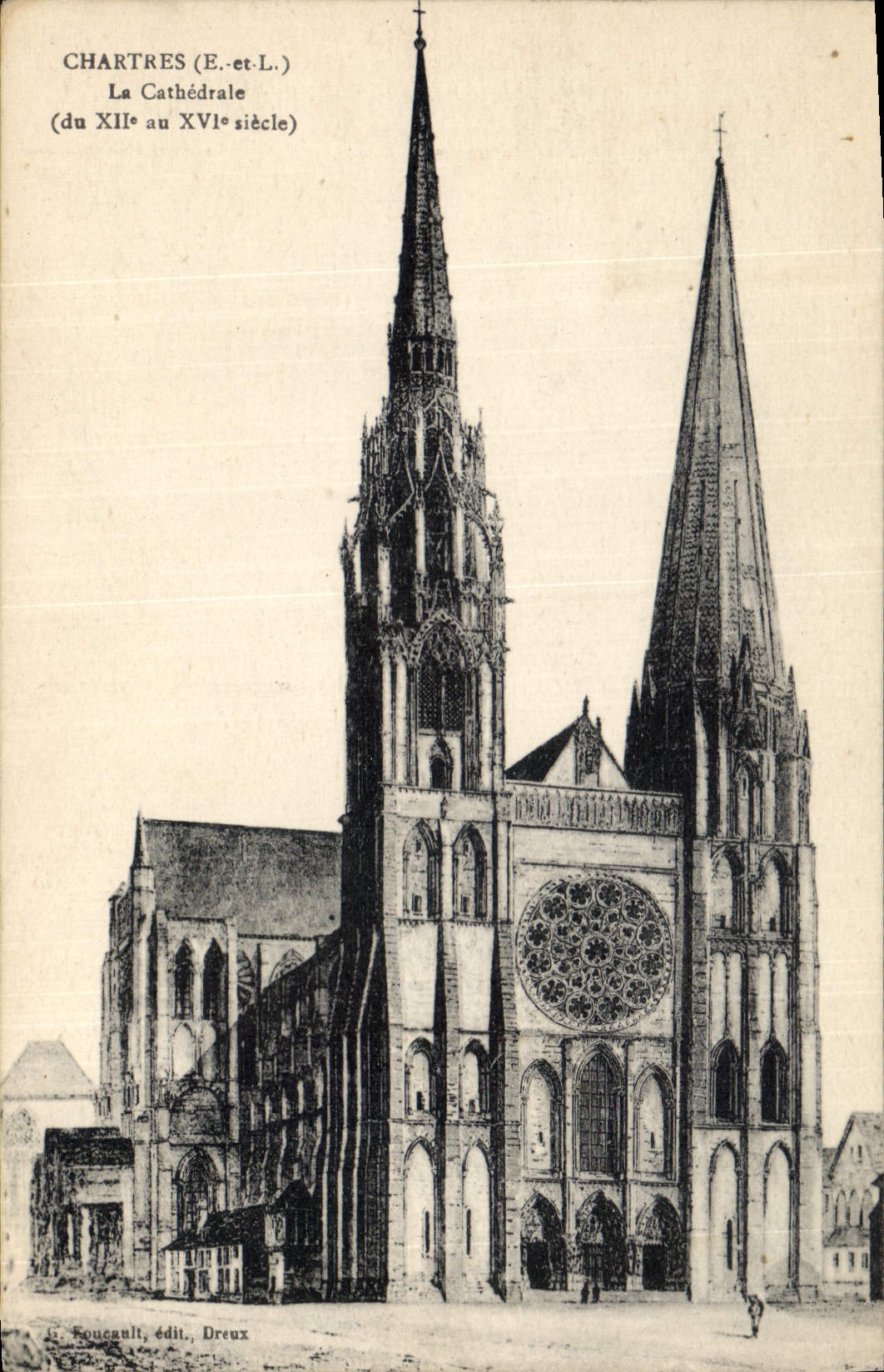 CPA Chartres E et L la Cathedrale du XII au XVI siecle 