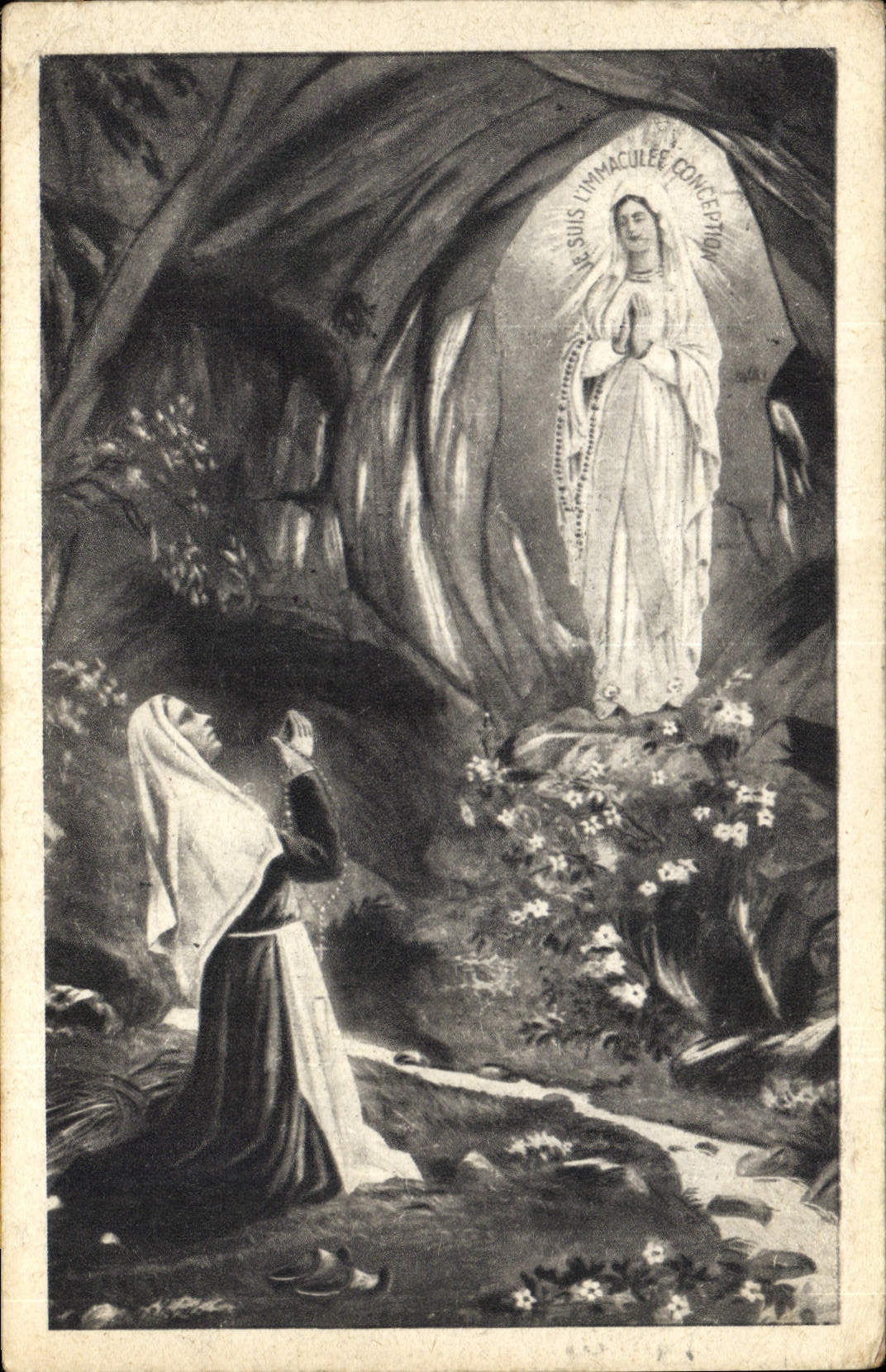 CPA Lourdes l'Apparition 