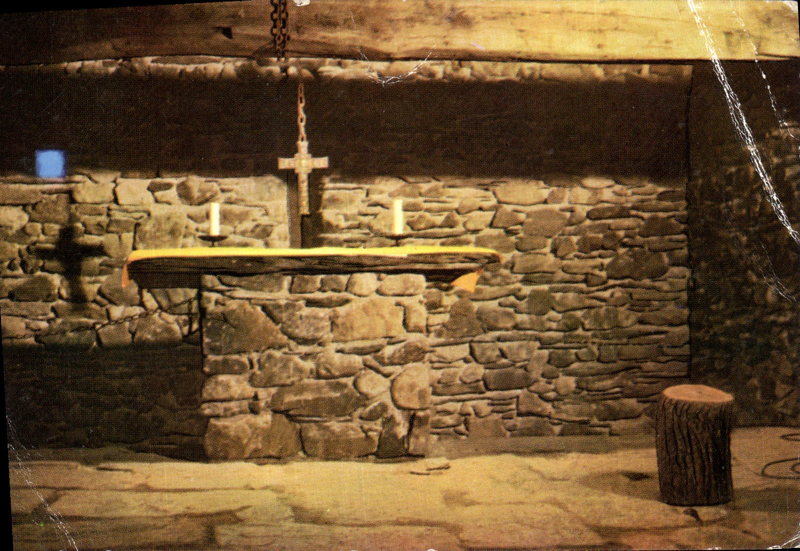 CPA Lourdes Cite Secours Saint Pierre Interieur de la Chapelle celle ci est la reproduction exacte d