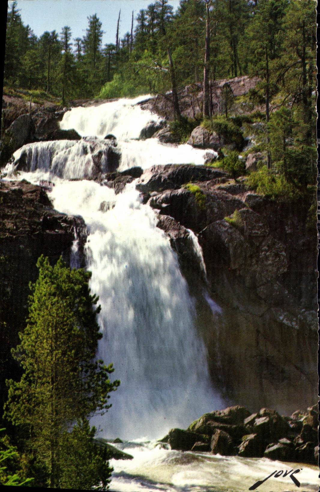 CPA Cauterets H p la cascade du Pont d'Espagne 