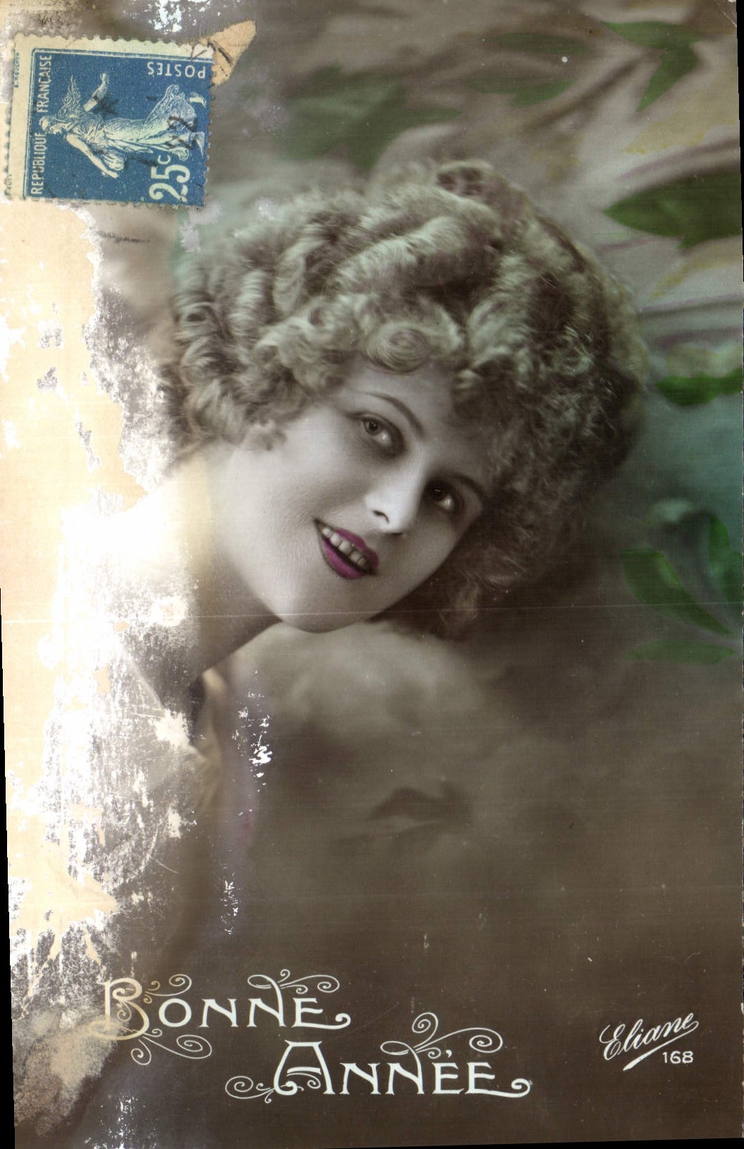 CPA Bonne Annee Femme