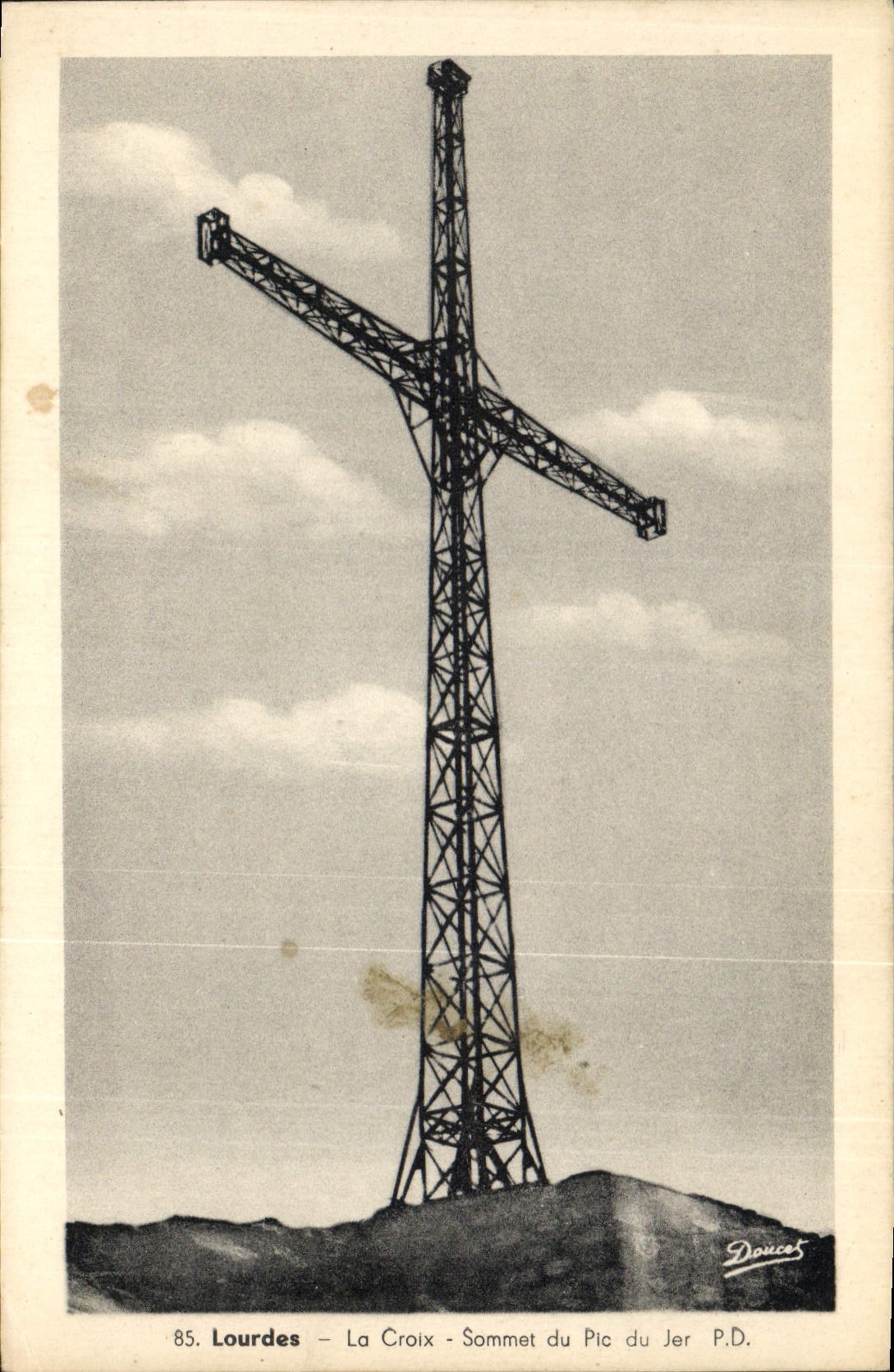 CPA Lourdes la Croix Sommet du Pic du Jer 