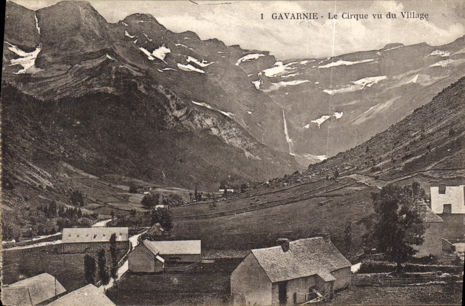 CPA Gavarnie le Cirque vu du Village 