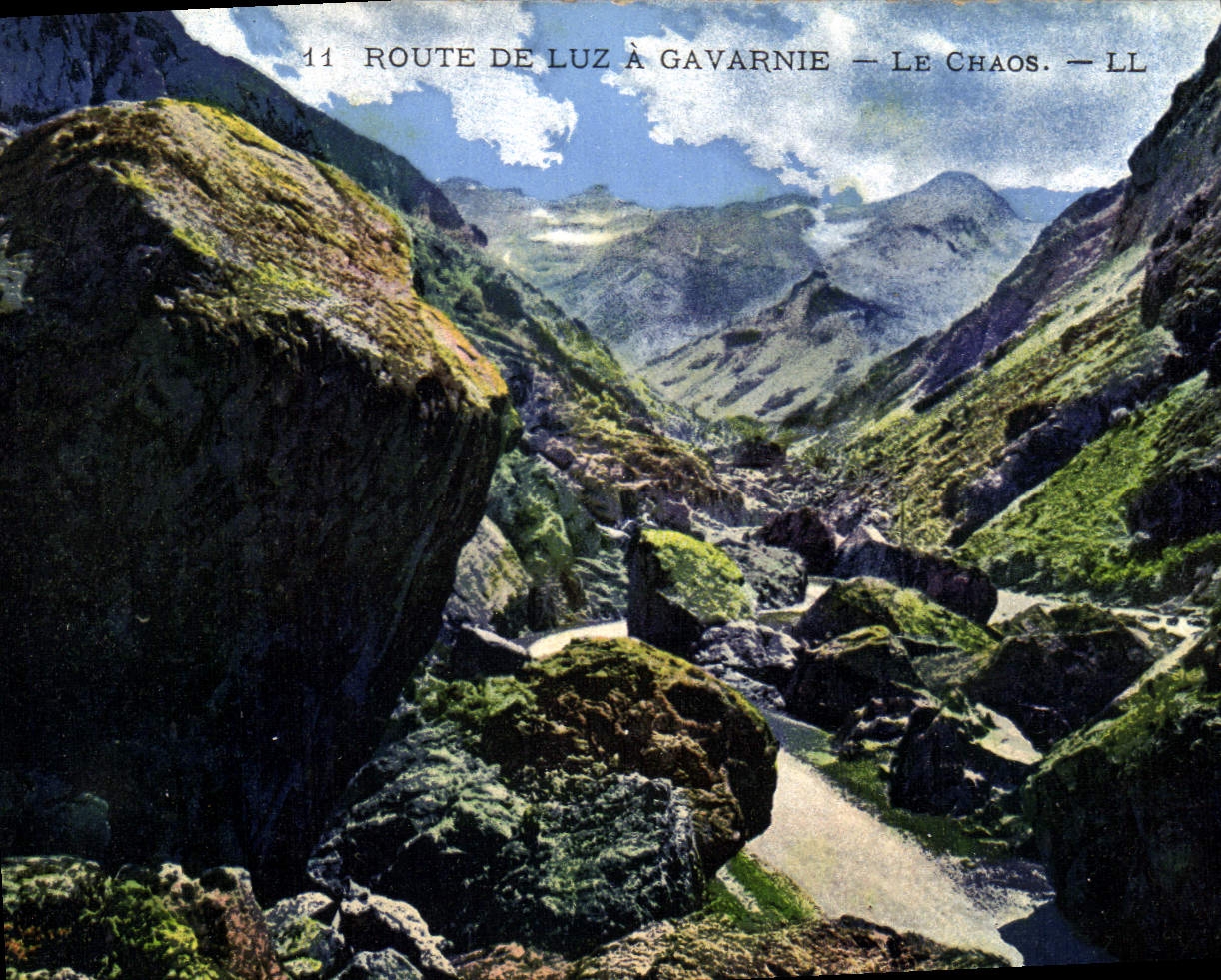 CPA Route de Luz a Gavarnie le Chaos