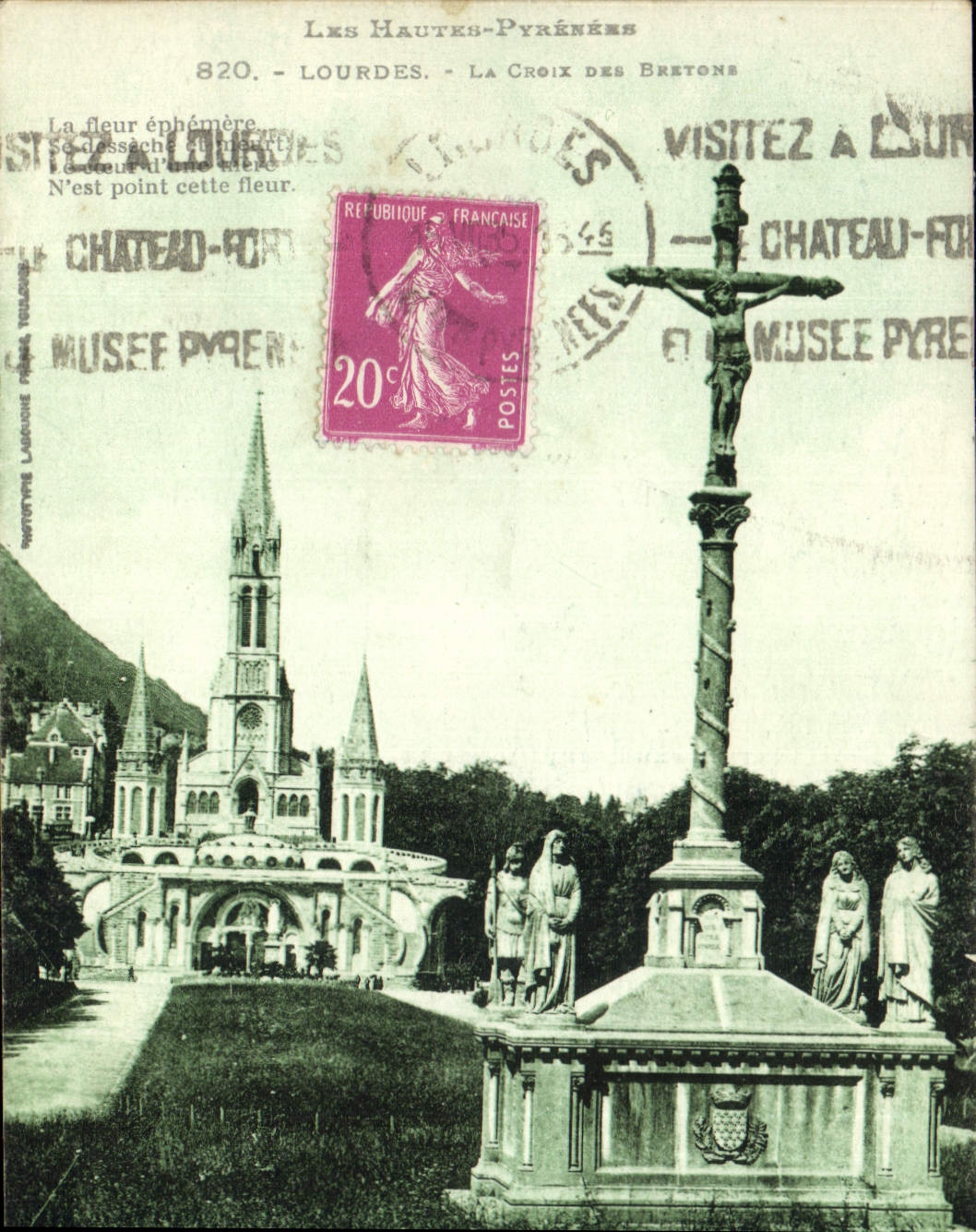 CPA Lourdes Les Hautes Pyrenees La Croix des Bretons