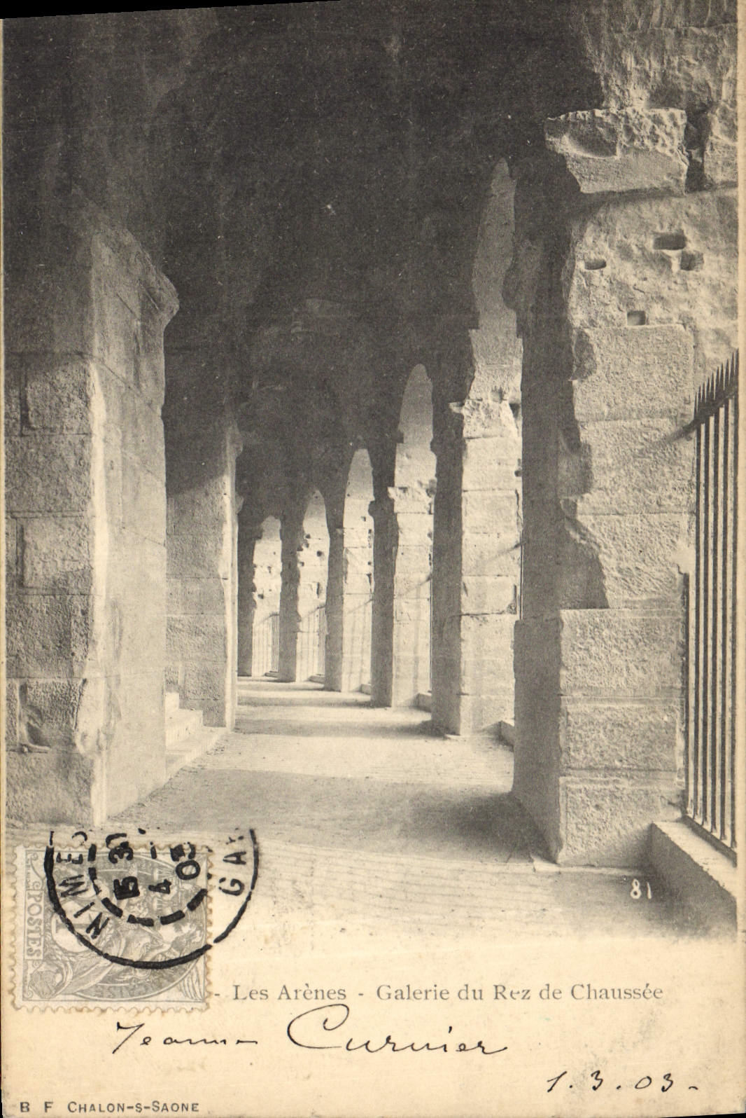 CPA Les Arenes Galerie du Rez de Chaussee 