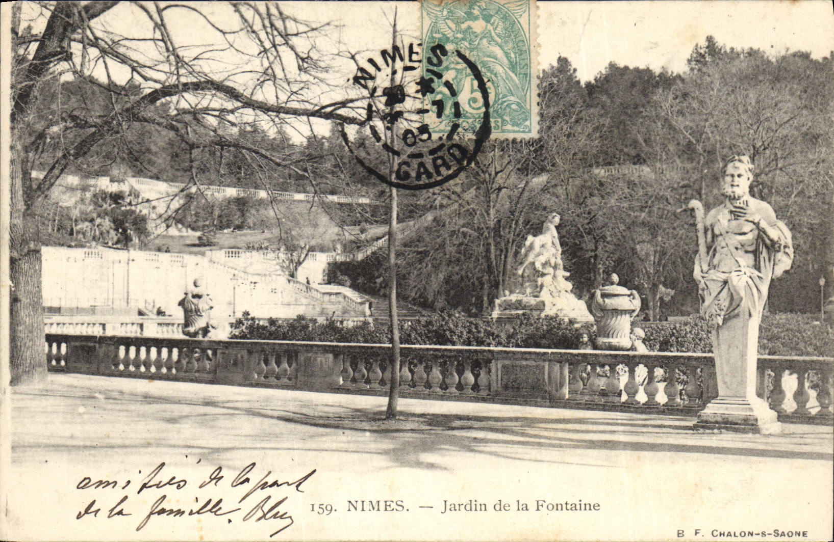 CPA Nimes Jardin de la Fontaine 