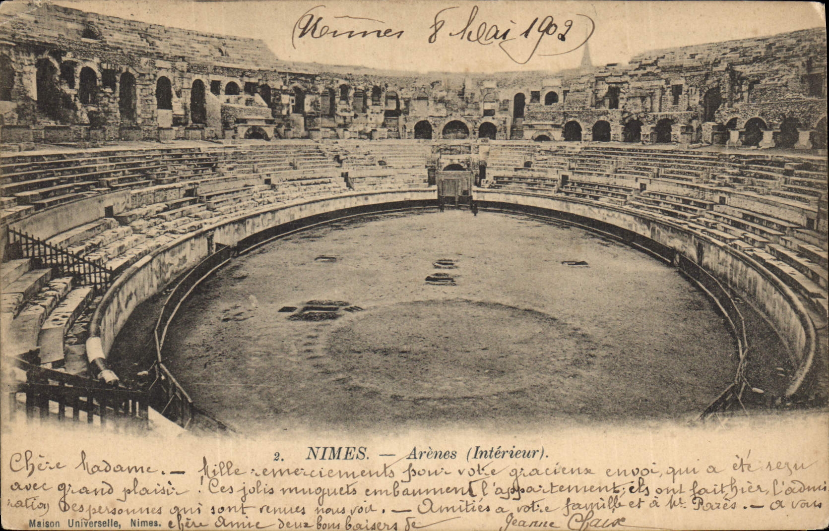 CPA Nimes Arenes Interieur