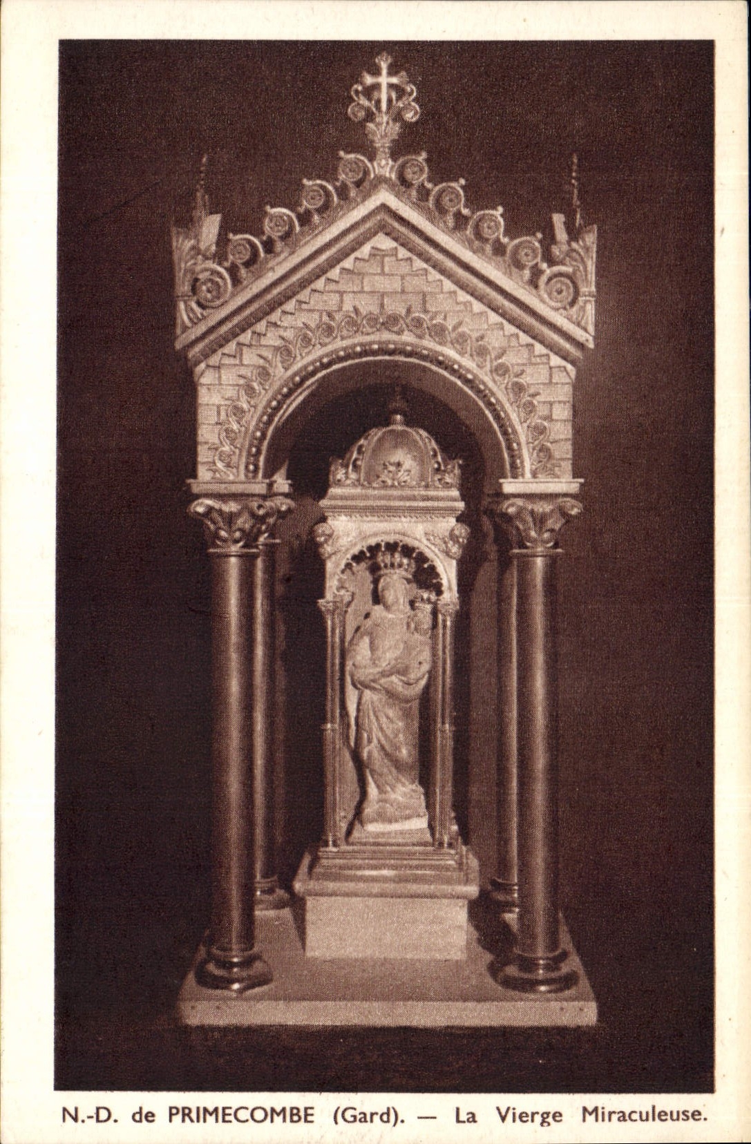 CPA N D de Primecombe Gard La Vierge Miraculeuse