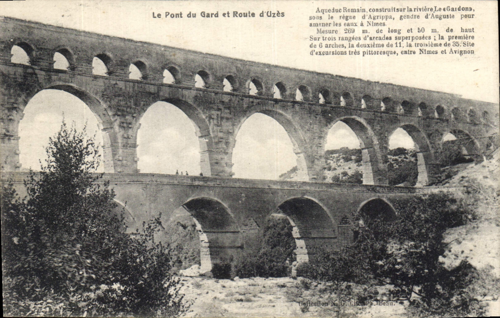 CPA Le Pont du Gard et Route d'Uzes 