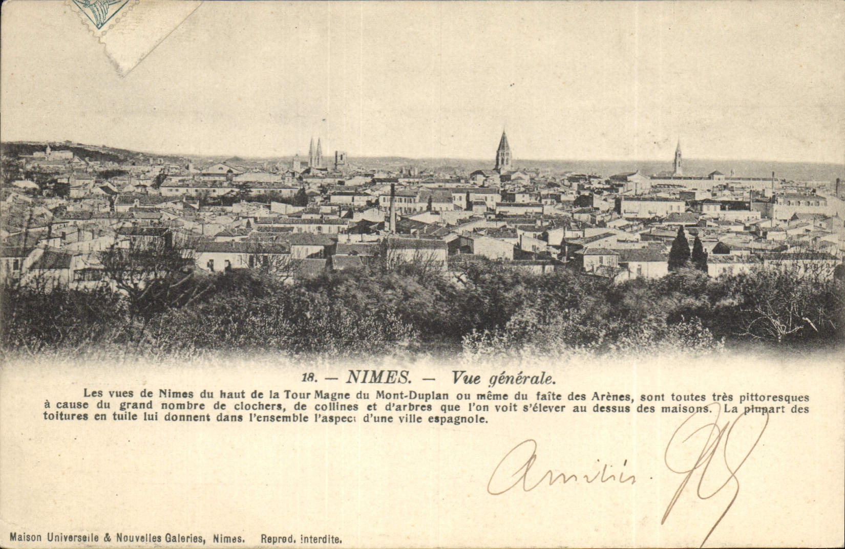 CPA Nimes vue generale 