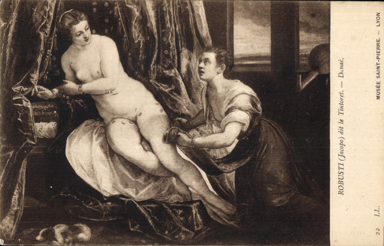 CPA Robusti Le Tintoret Danae Musee Saint Pierre Lyon