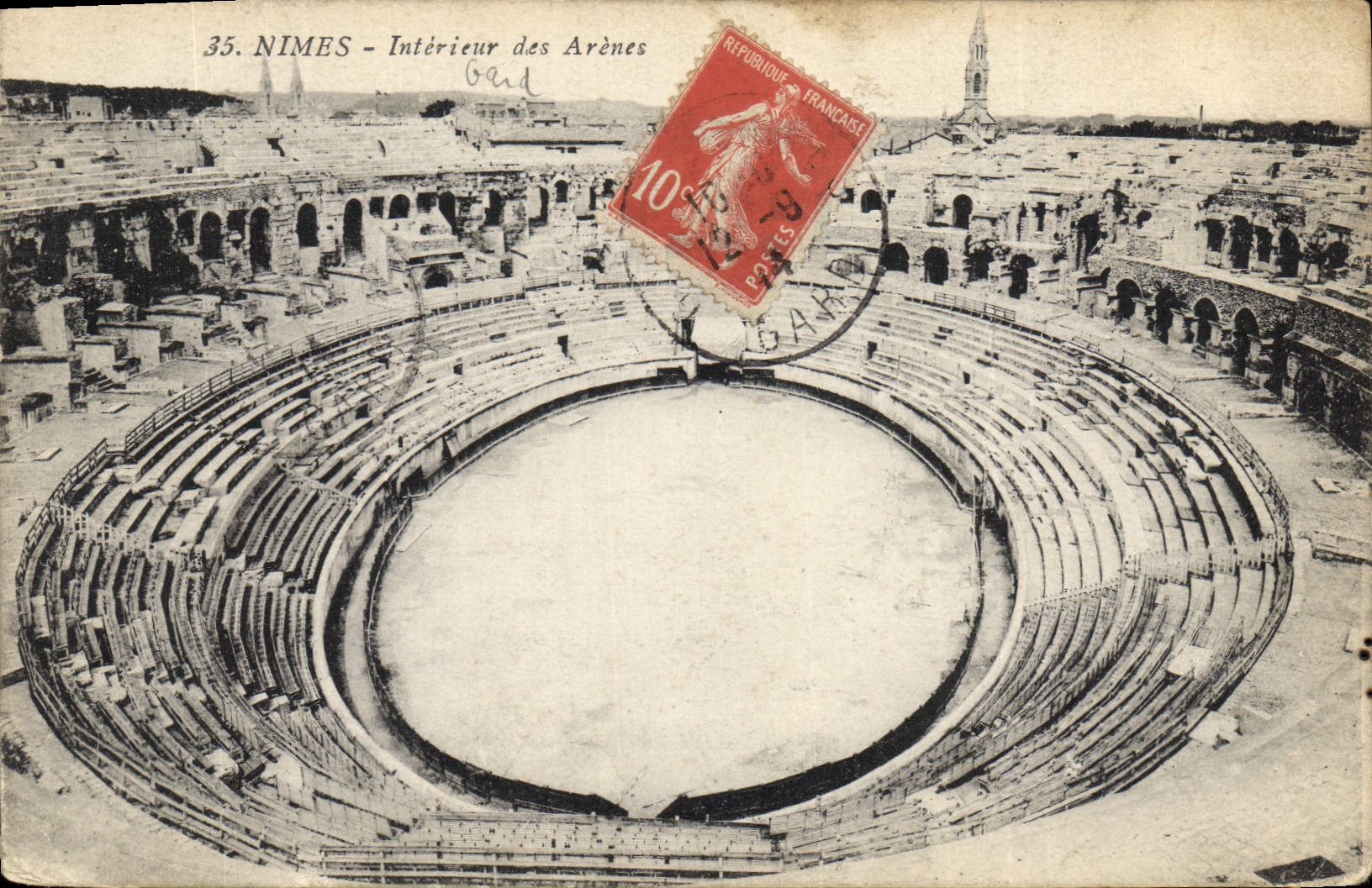 CPA Nimes Interieur des Arenes 