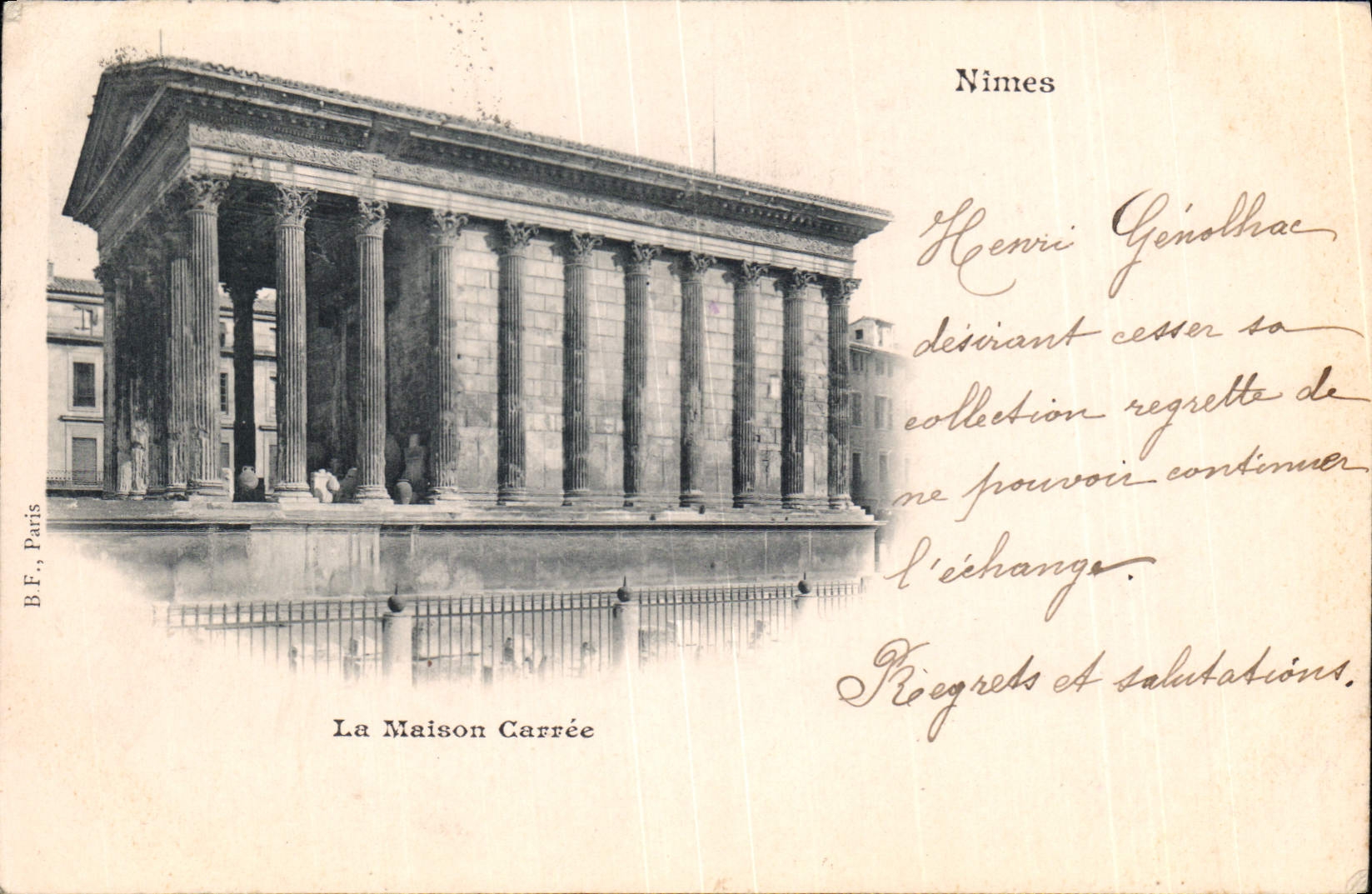 CPA Nimes La Maison Carree care 1900