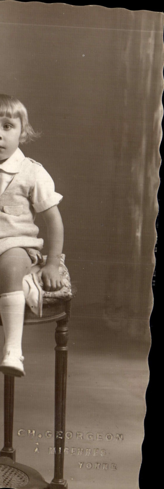 CARTE PHOTO Enfant Migennes Yonne