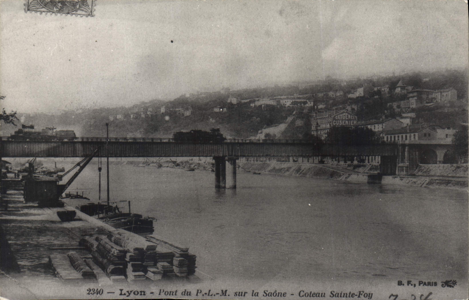 REPRO Lyon Pont du P L M sur la Saone Coteau Sainte Foy 