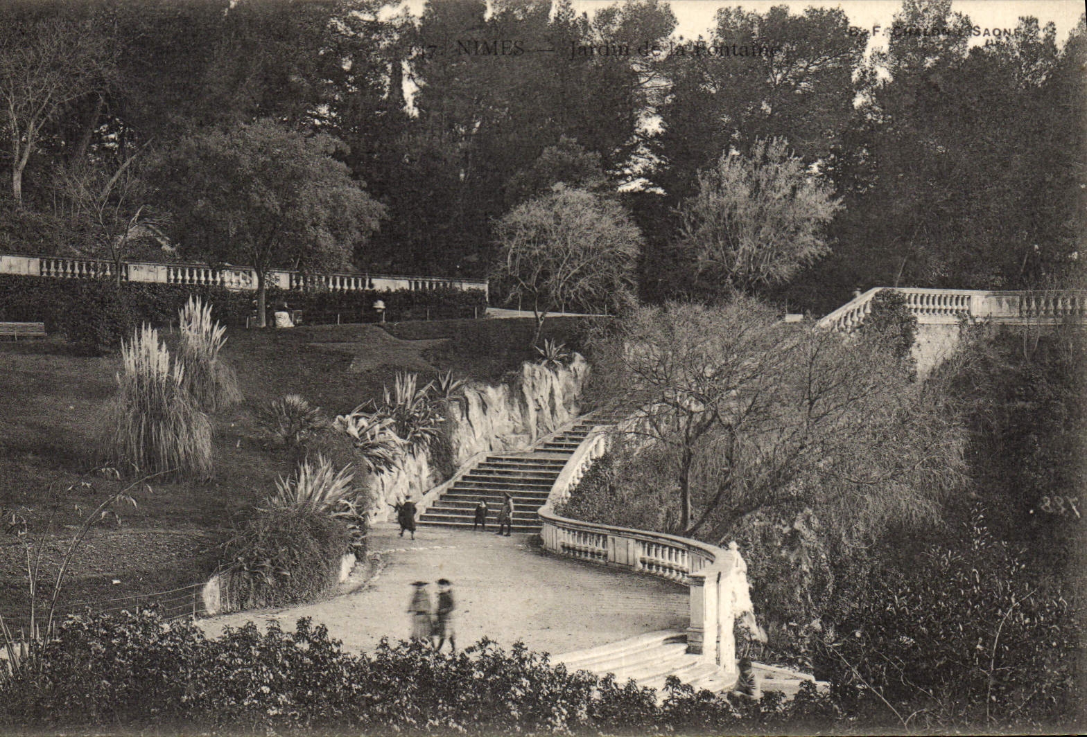 CPA Nimes Jardin de la Fontaine 