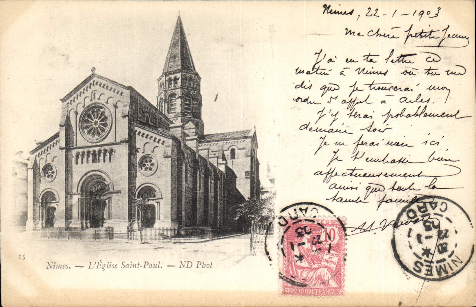 CPA Nimes l'Eglise Saint Paul 