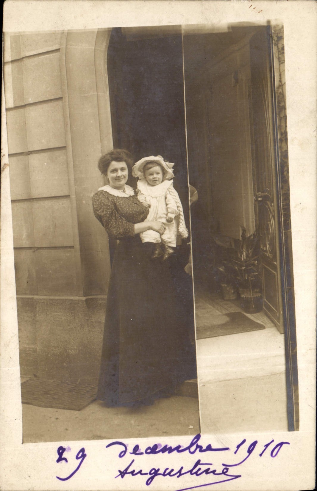 CARTE PHOTO Enfant Femme