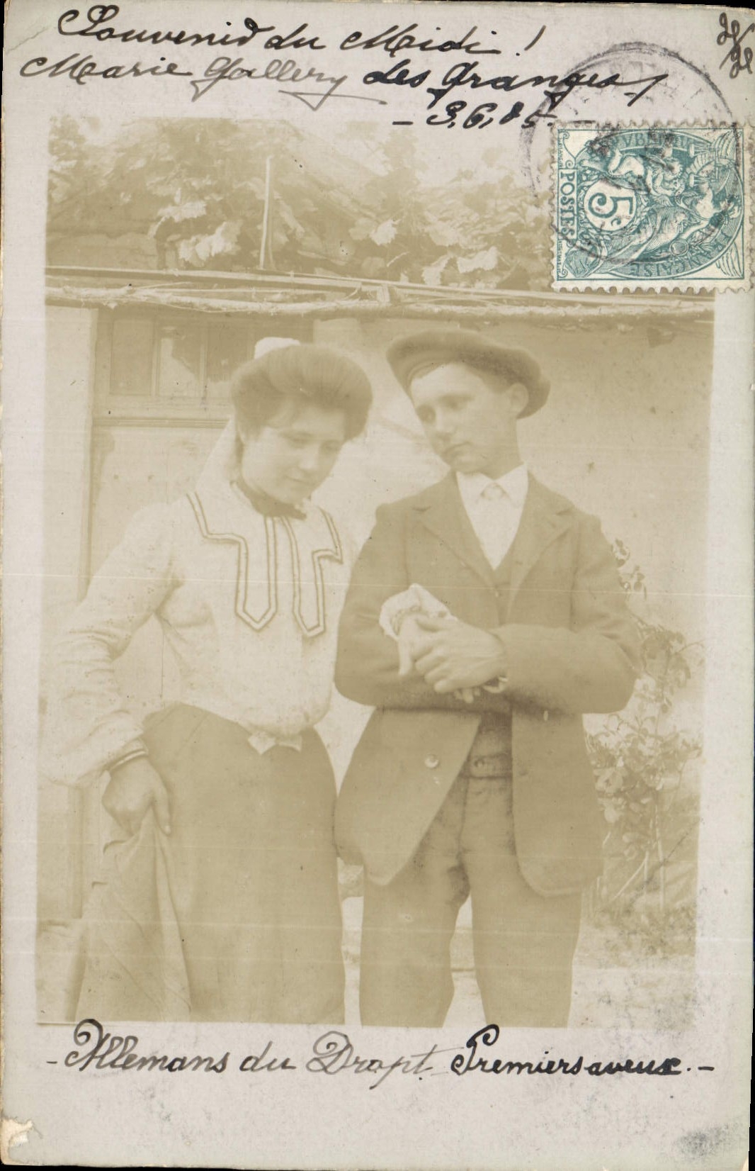 CARTE PHOTO Allemans du Drapt Femme