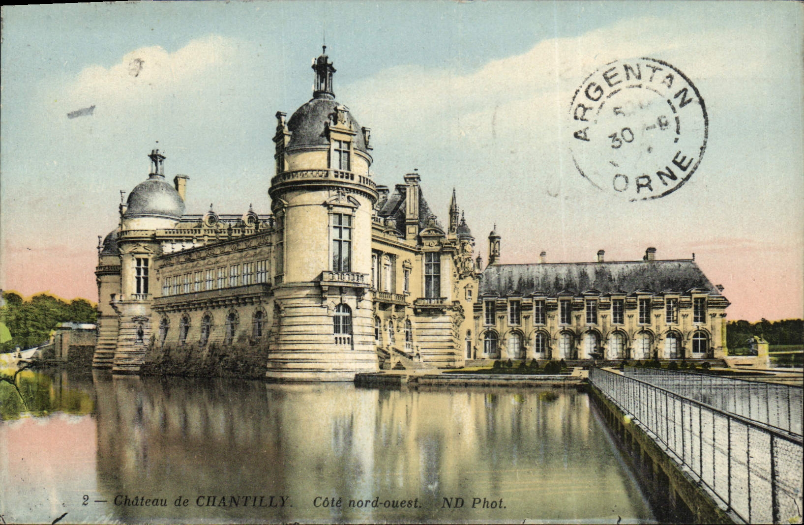 CPA Chateau de Chantilly cote nord ouest 