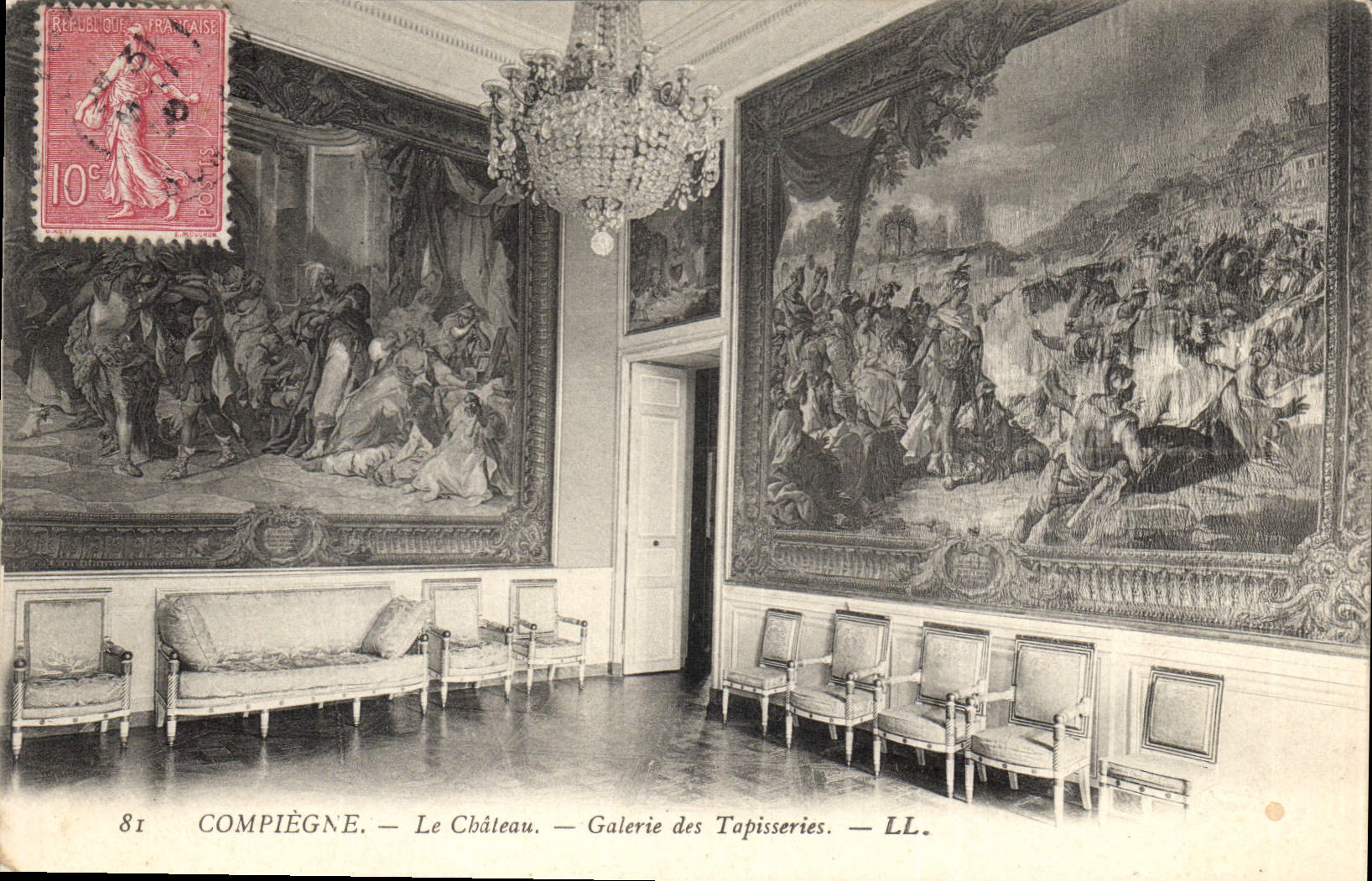 CPA Compiegne Le Chateau Galerie des Tapisseries 