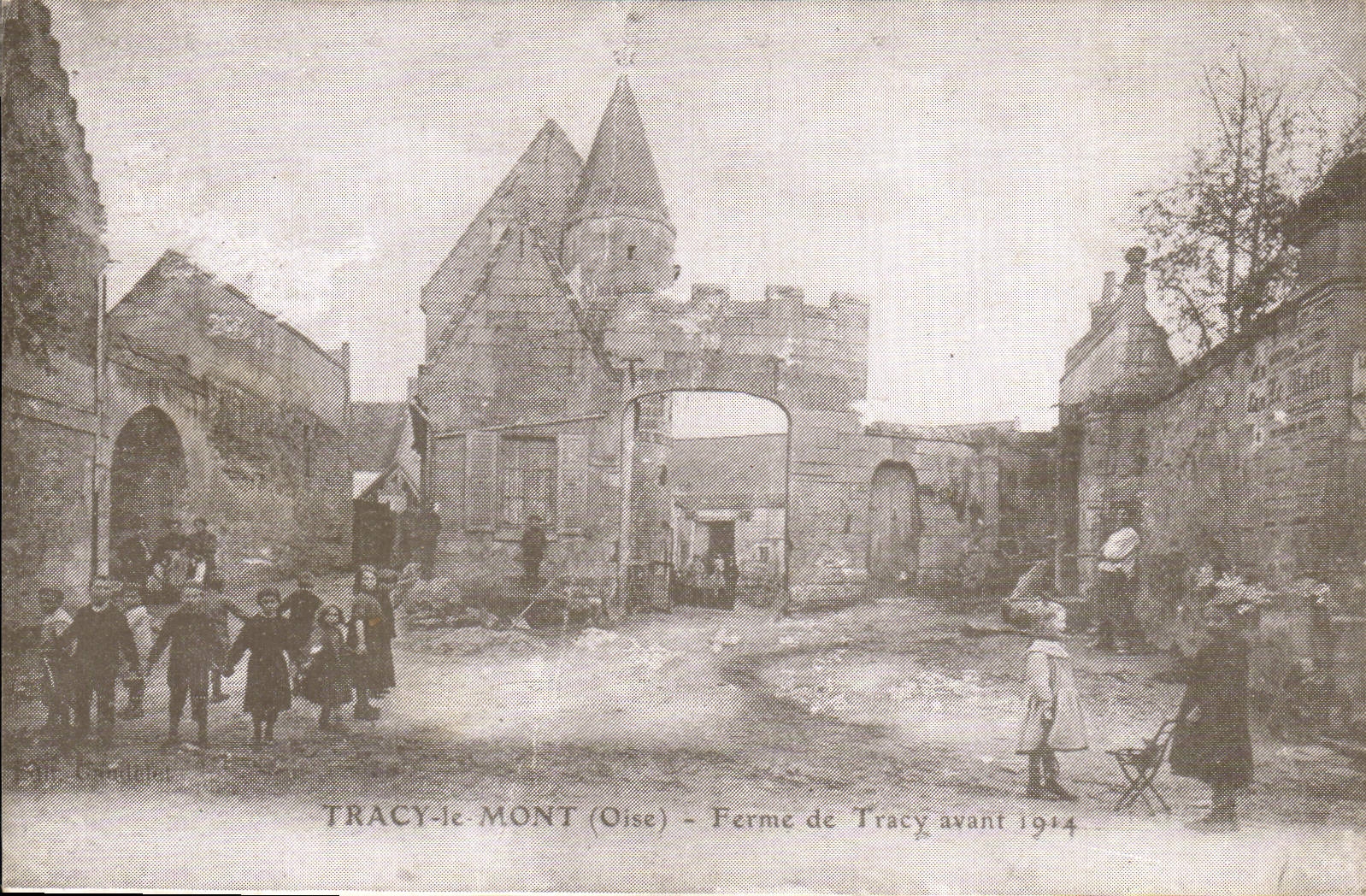 REPRO Tracy le Mont Oise Ferme de Tracy avant 1914