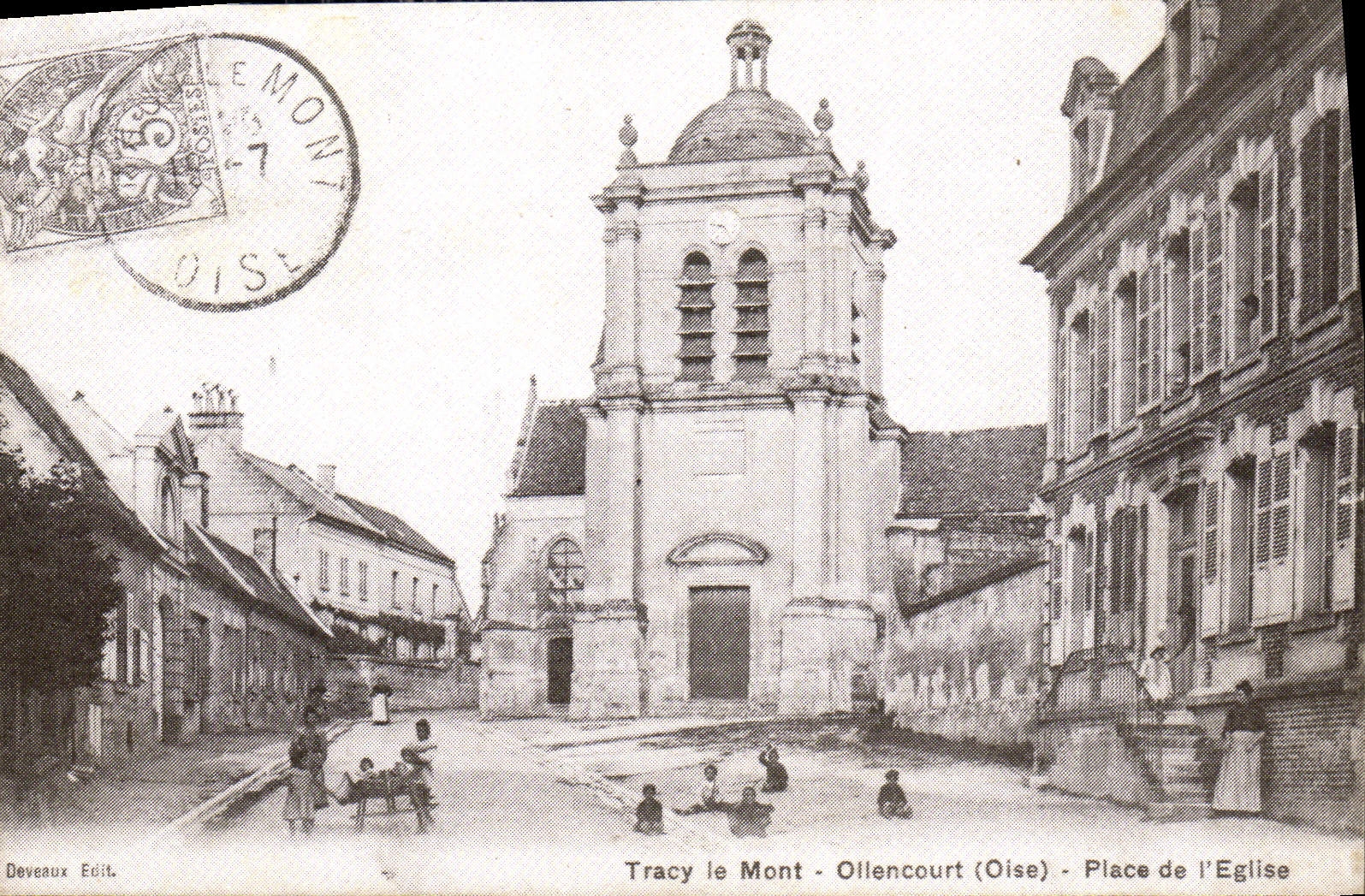 REPRO Tracy le Mont Ollencourt Oise Place de l'Eglise