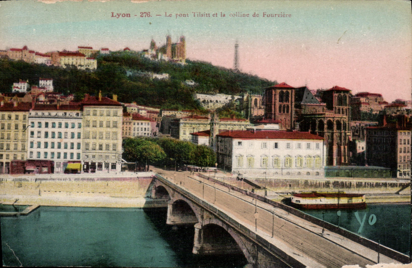 CPA Lyon le Pont et la Colline de Fourviere 